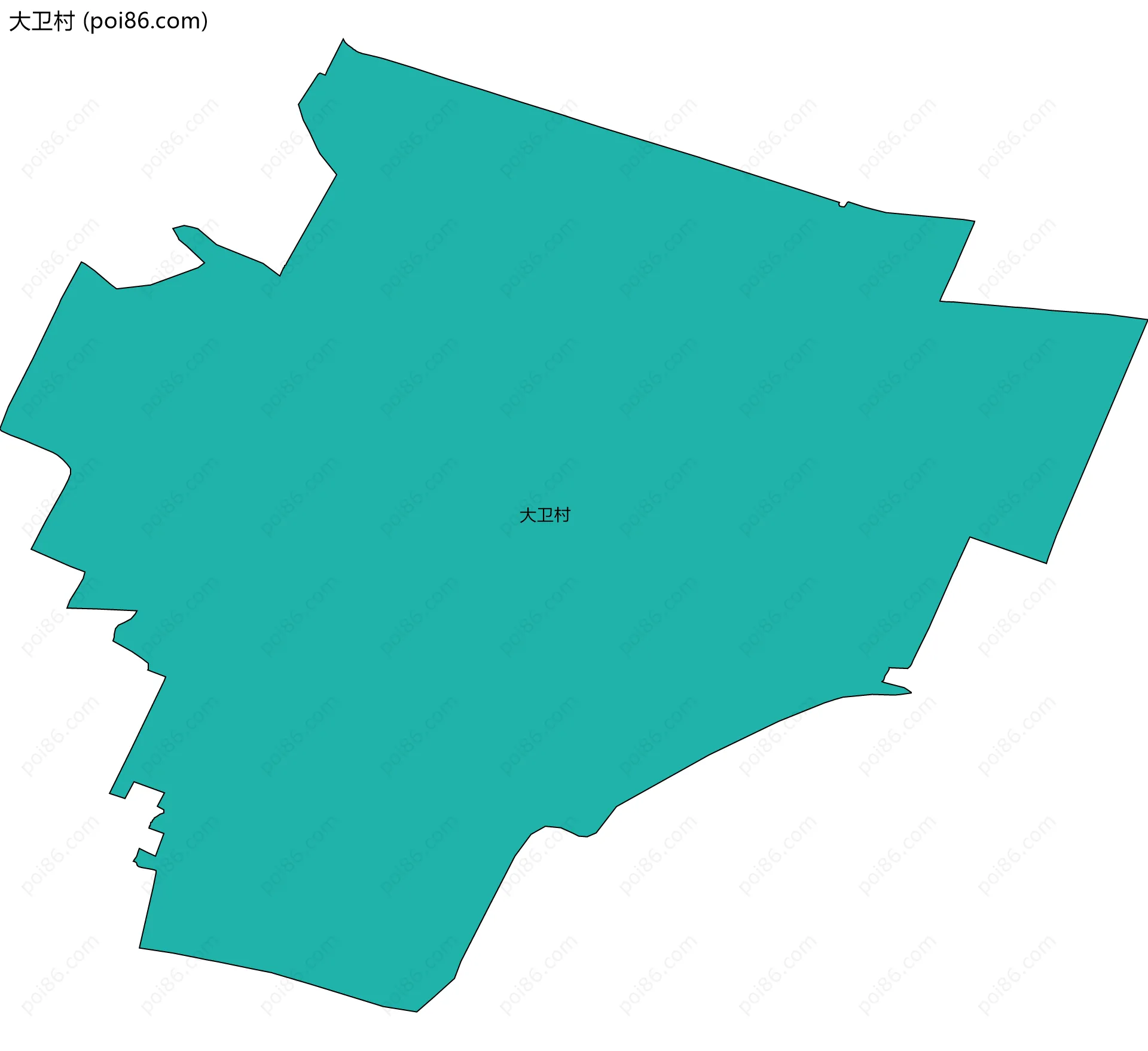大卫村边界地图