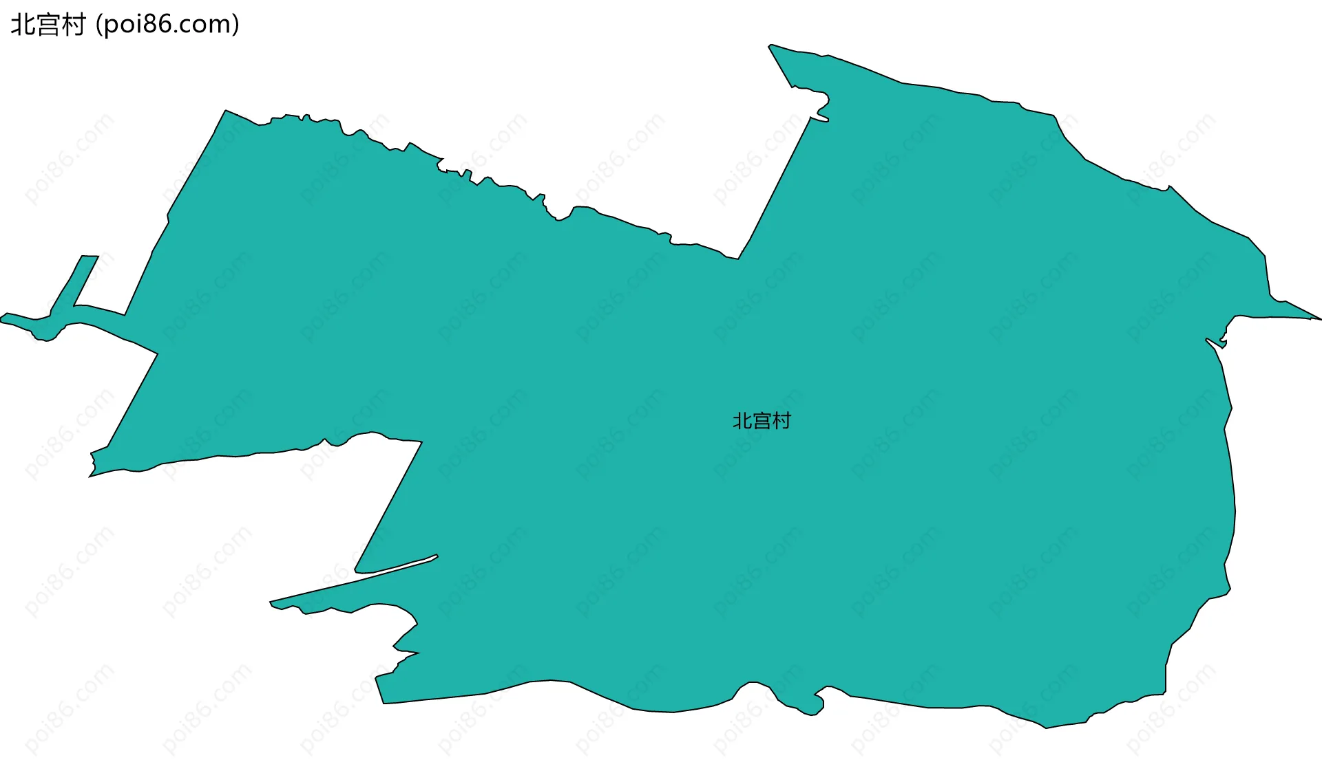 北宫村边界地图