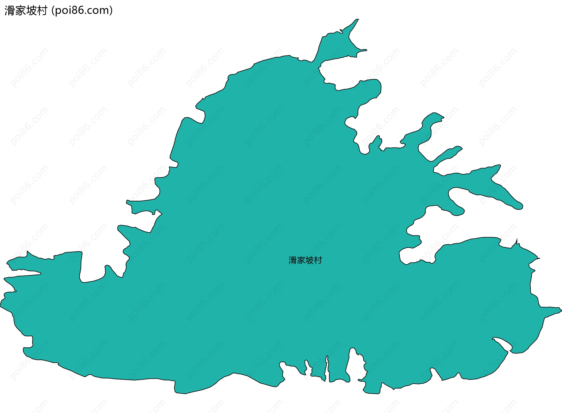 滑家坡村边界地图