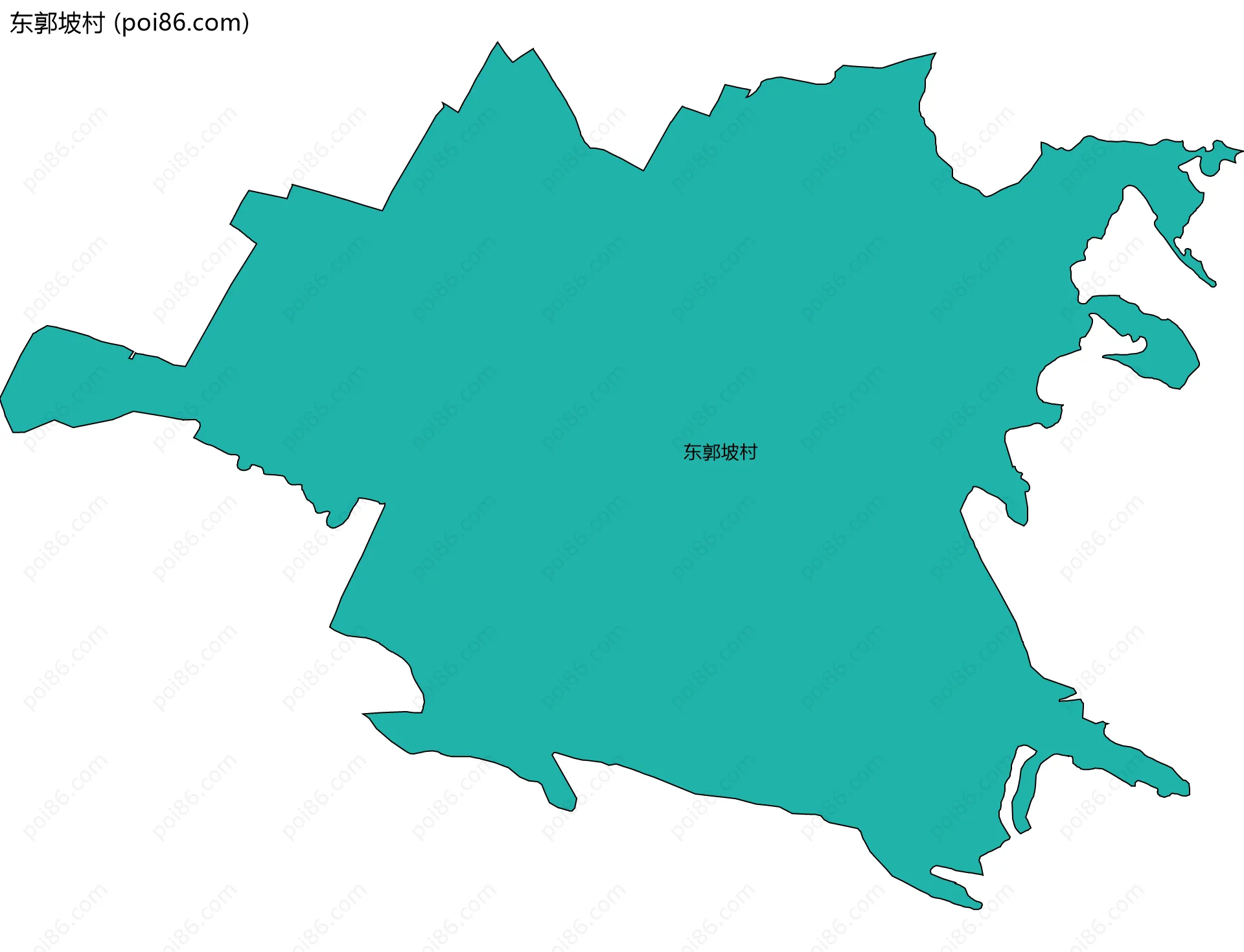 东郭坡村边界地图