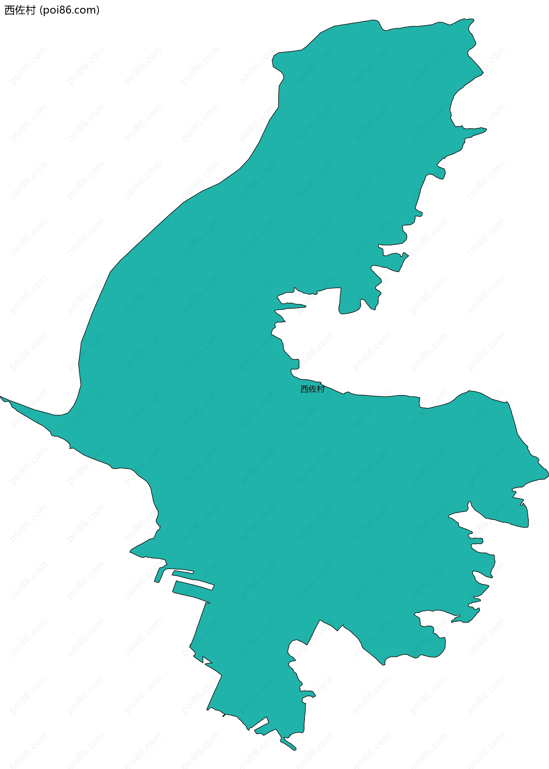 西佐村边界地图
