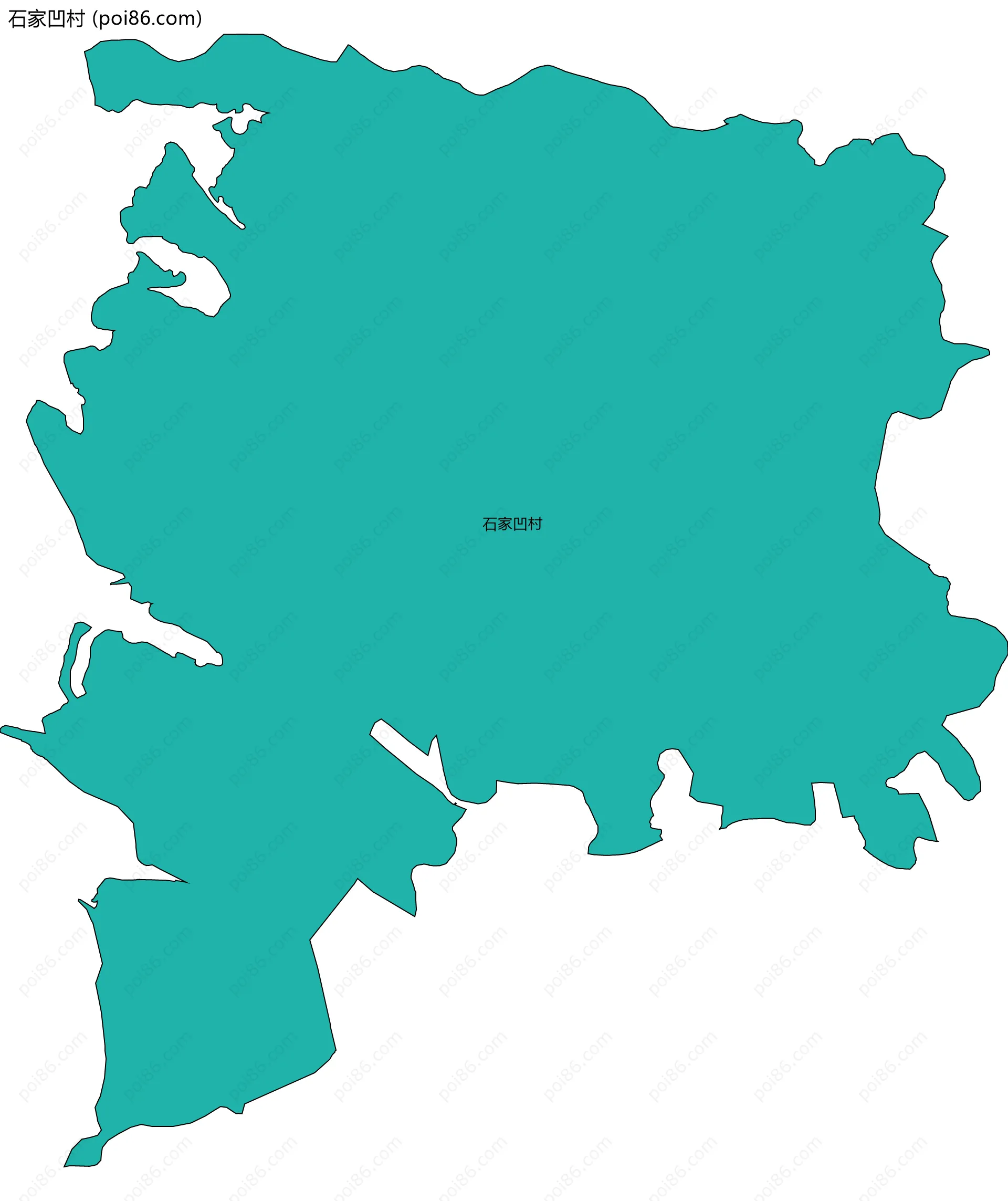 石家凹村边界地图