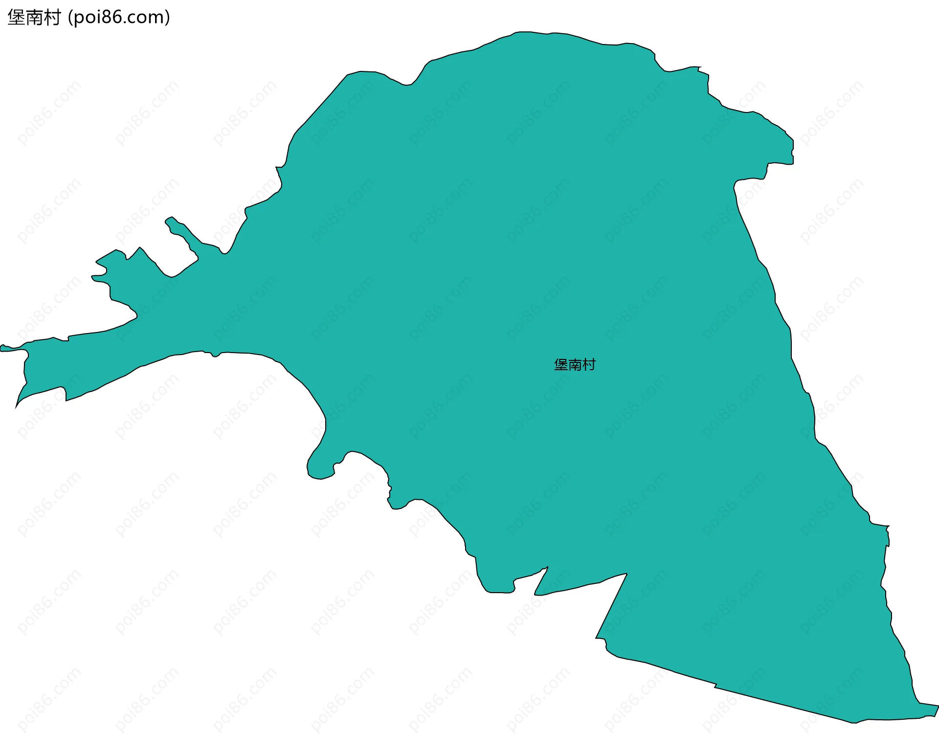 堡南村边界地图