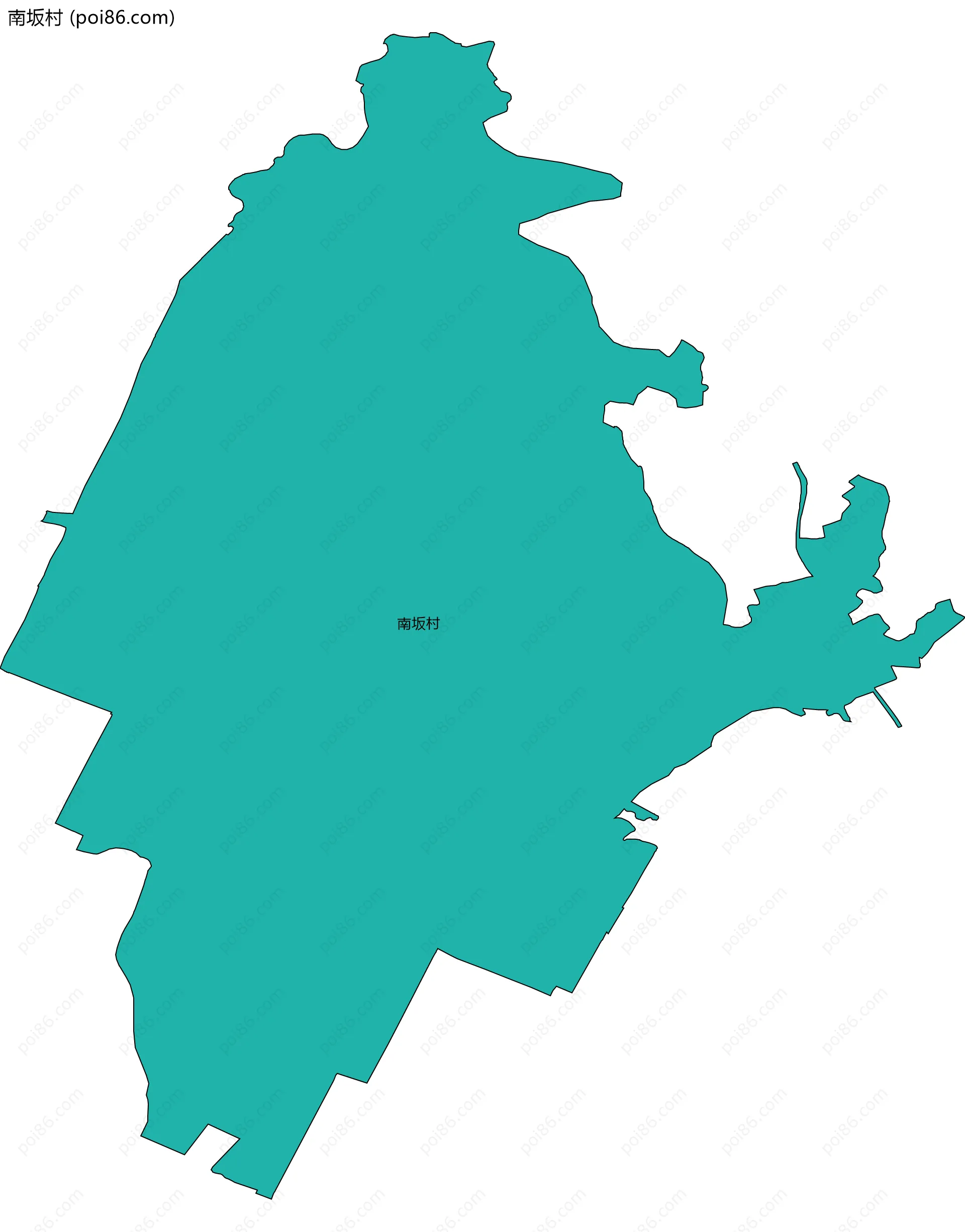 南坂村边界地图