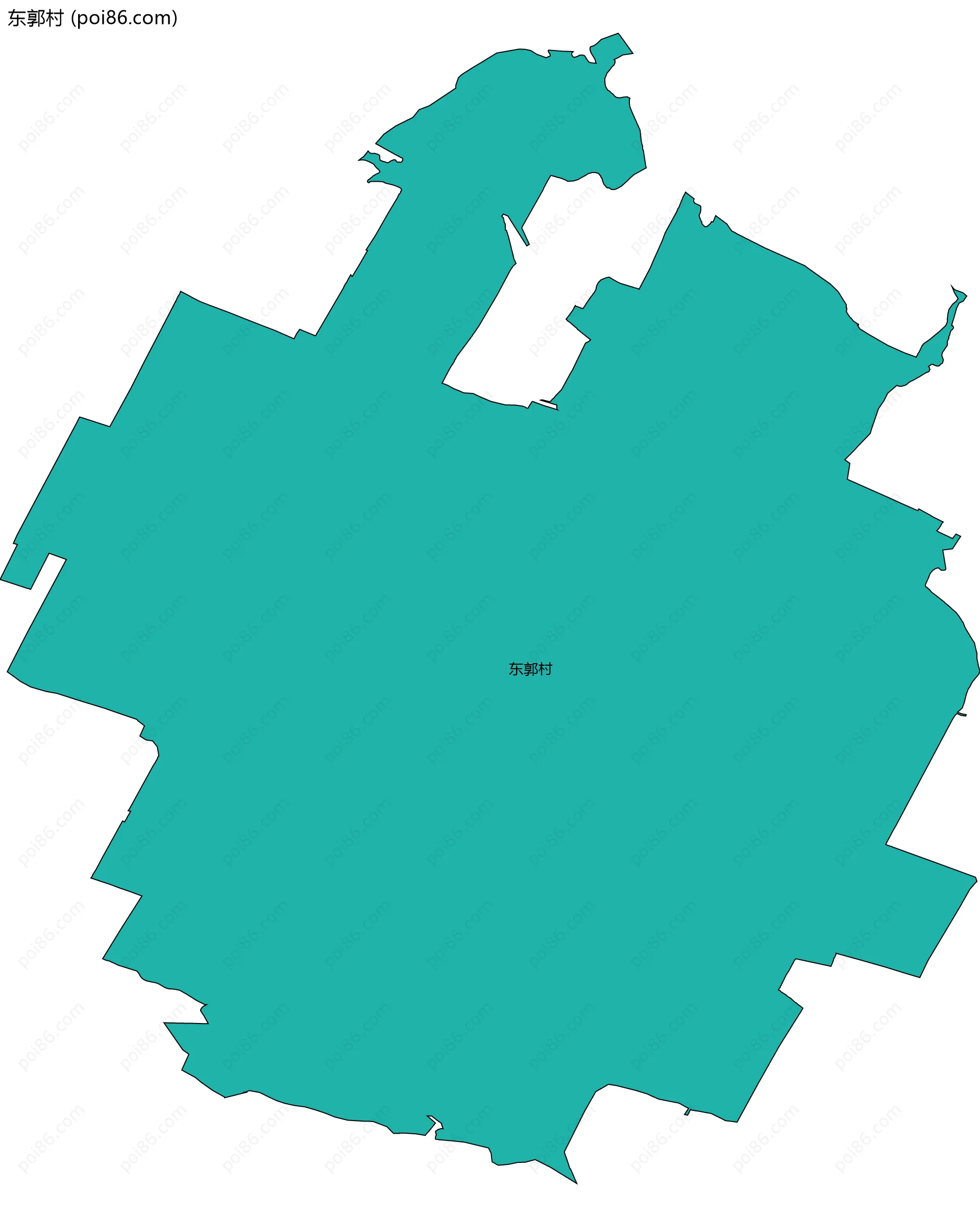 东郭村边界地图