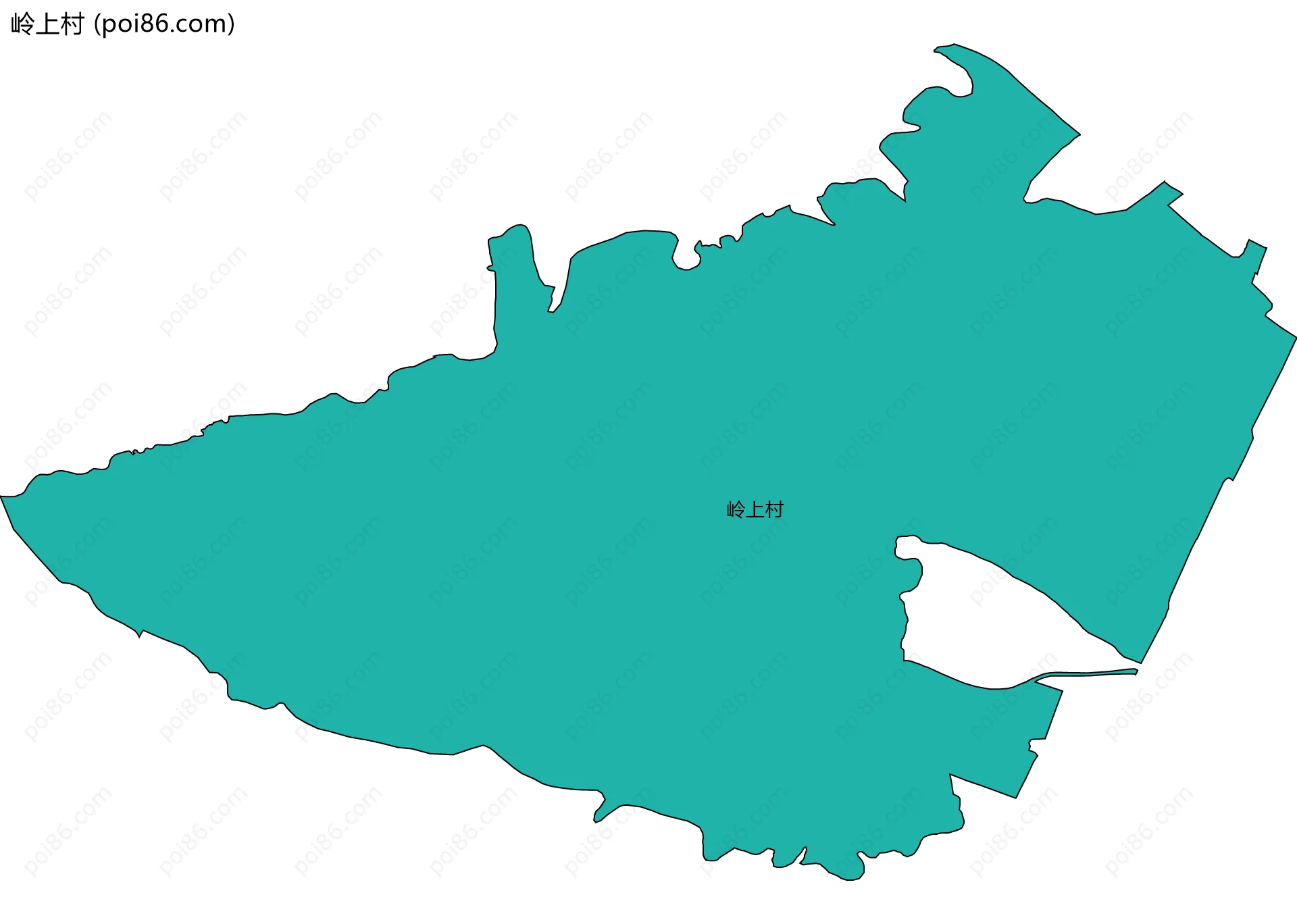 岭上村边界地图