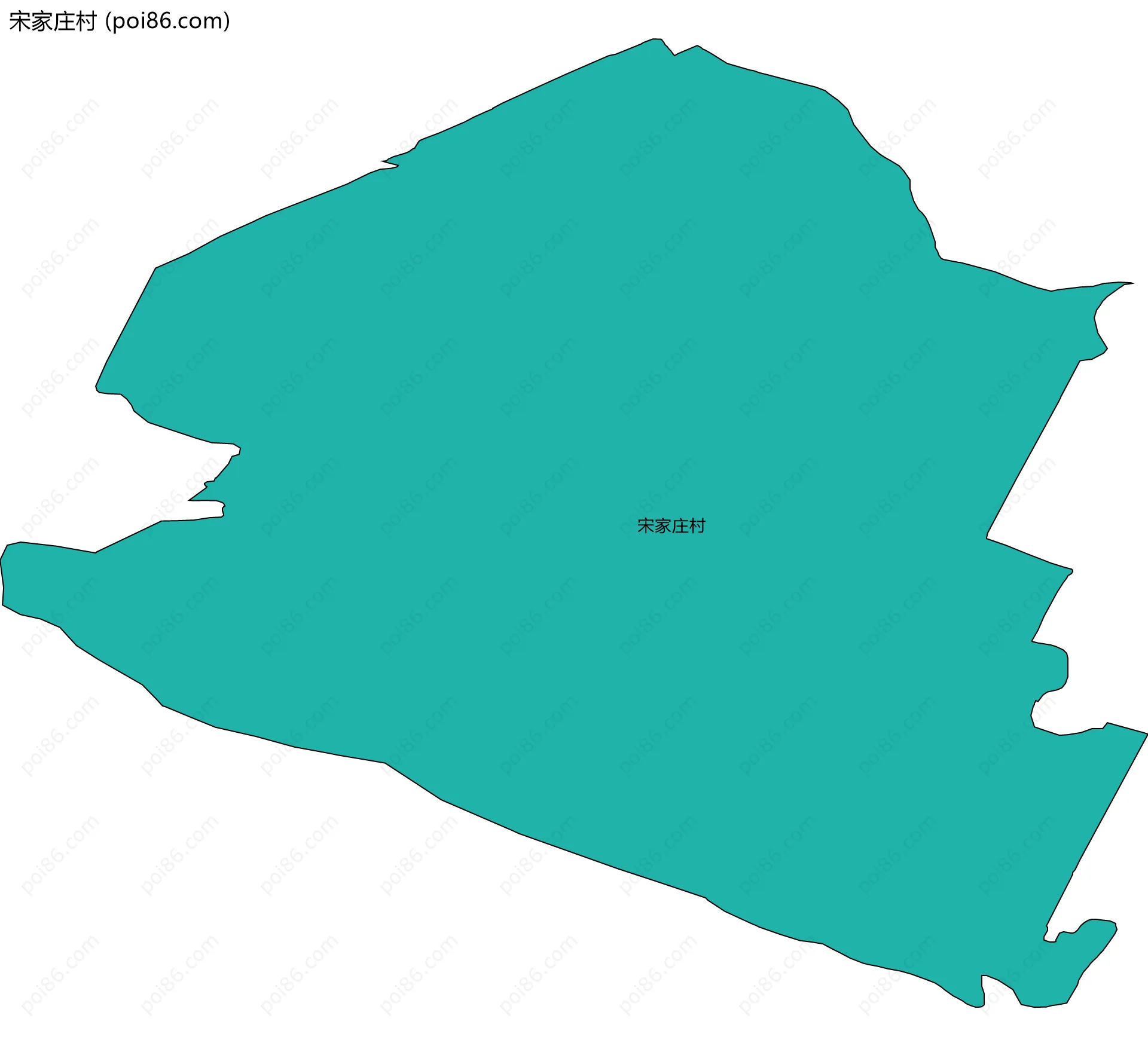 宋家庄村边界地图