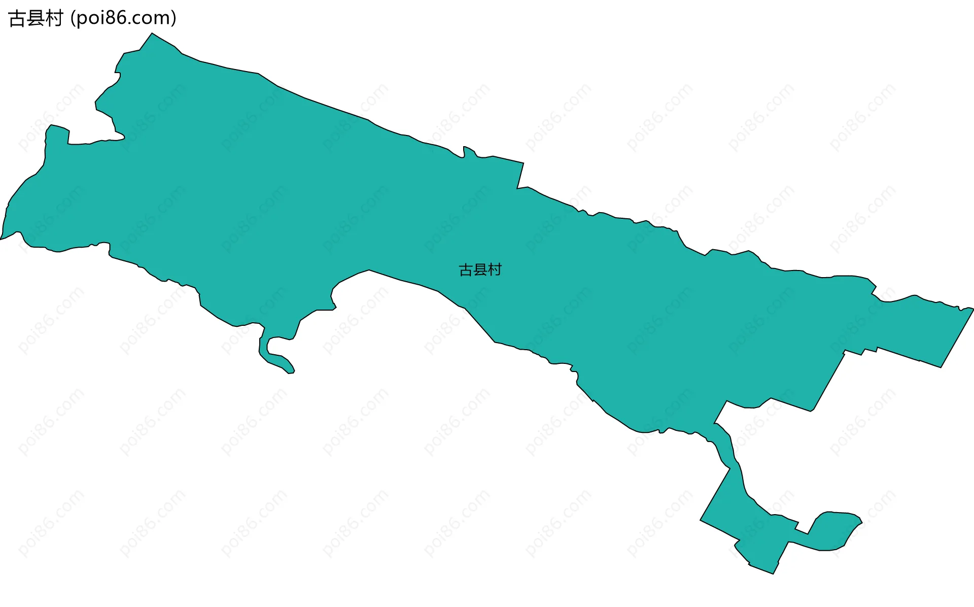 古县村边界地图