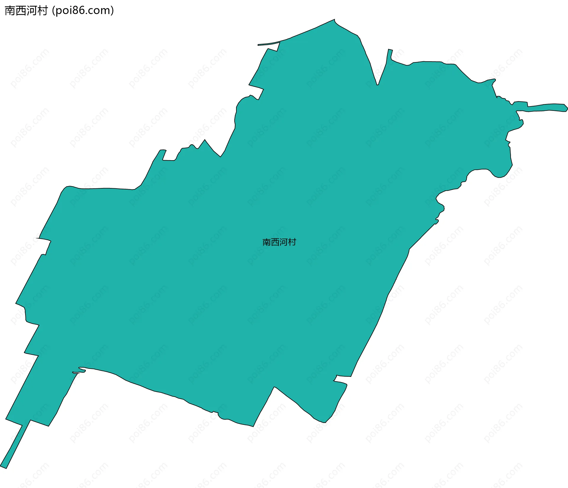 南西河村边界地图