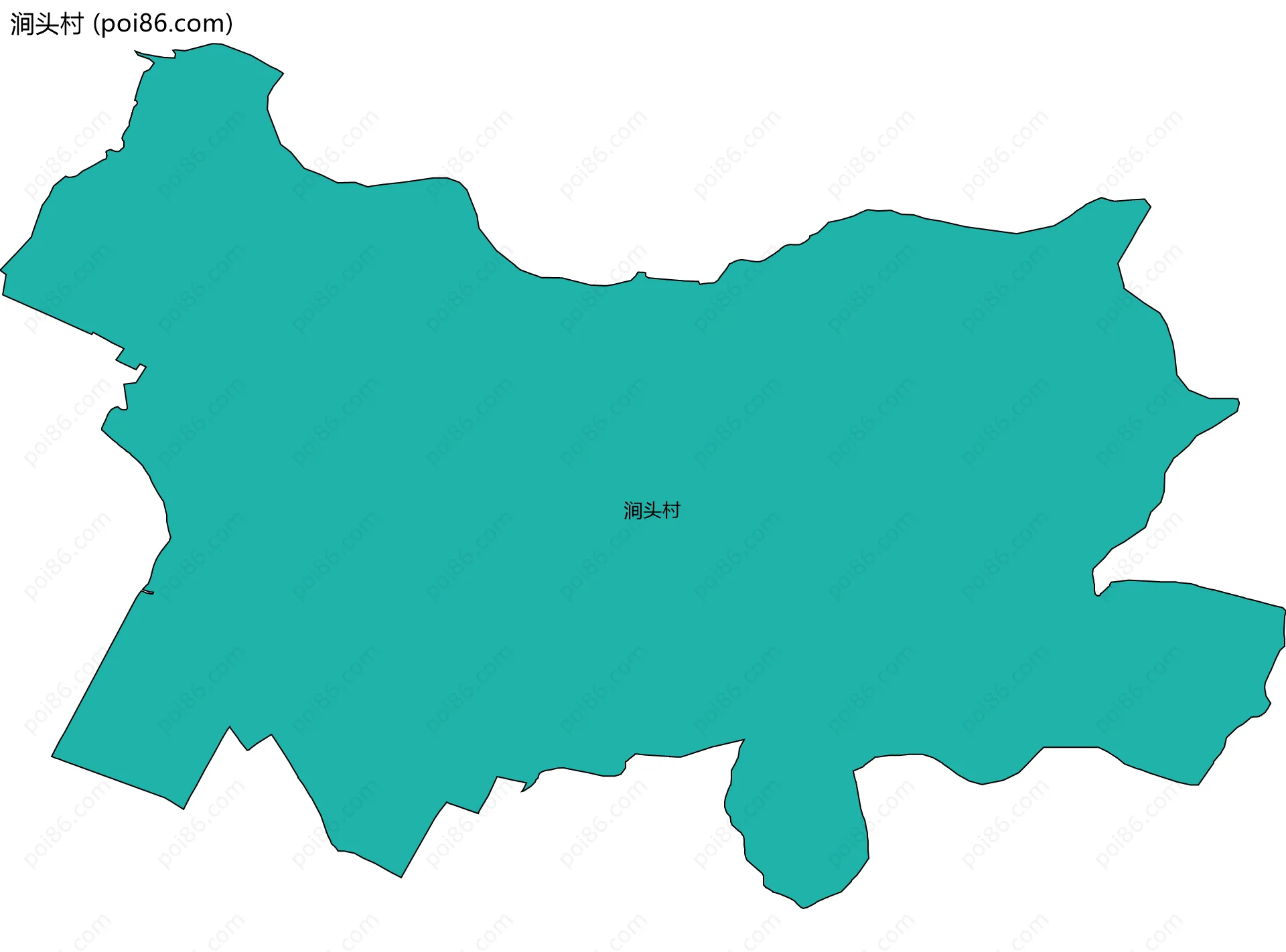 涧头村边界地图
