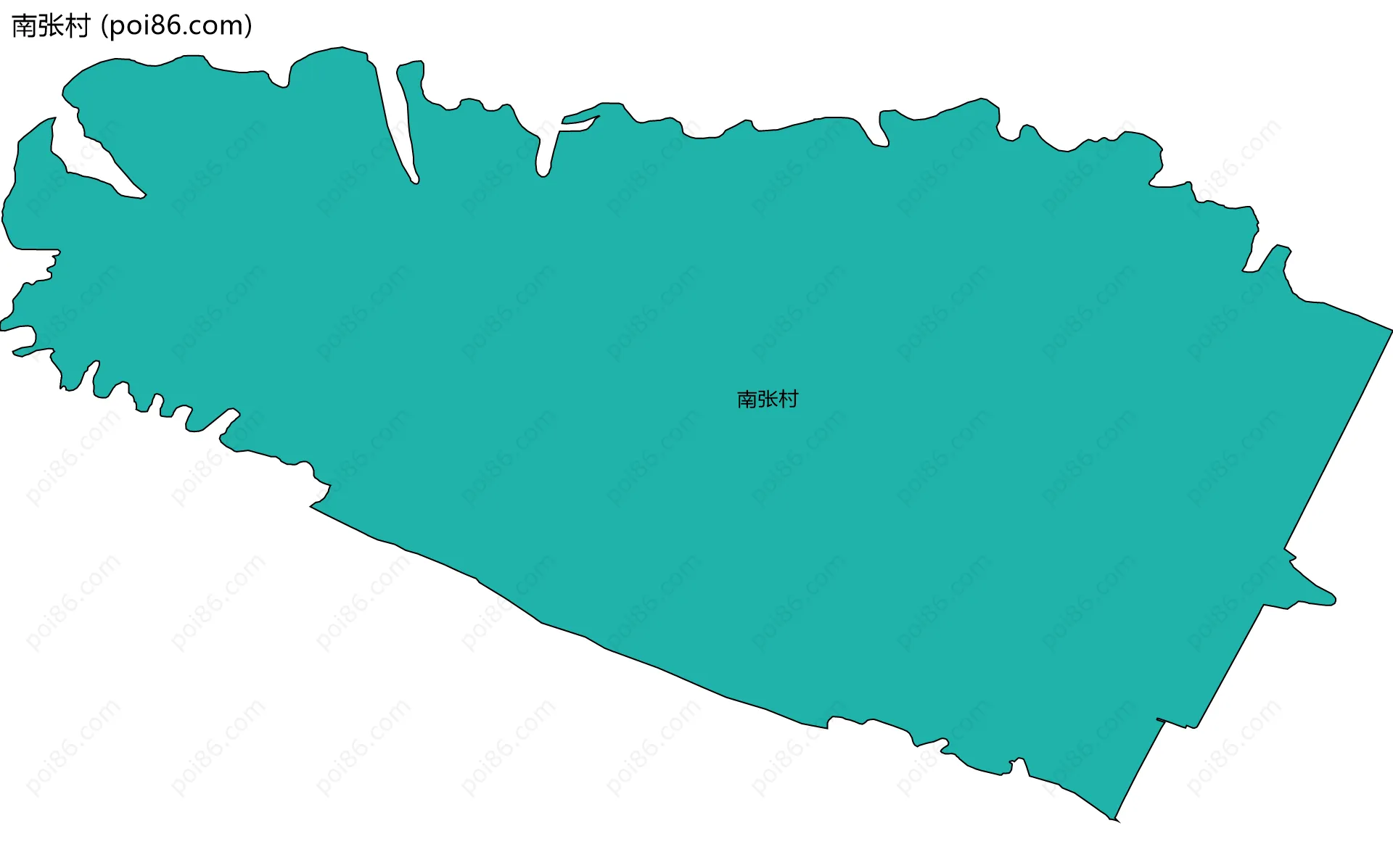 南张村边界地图