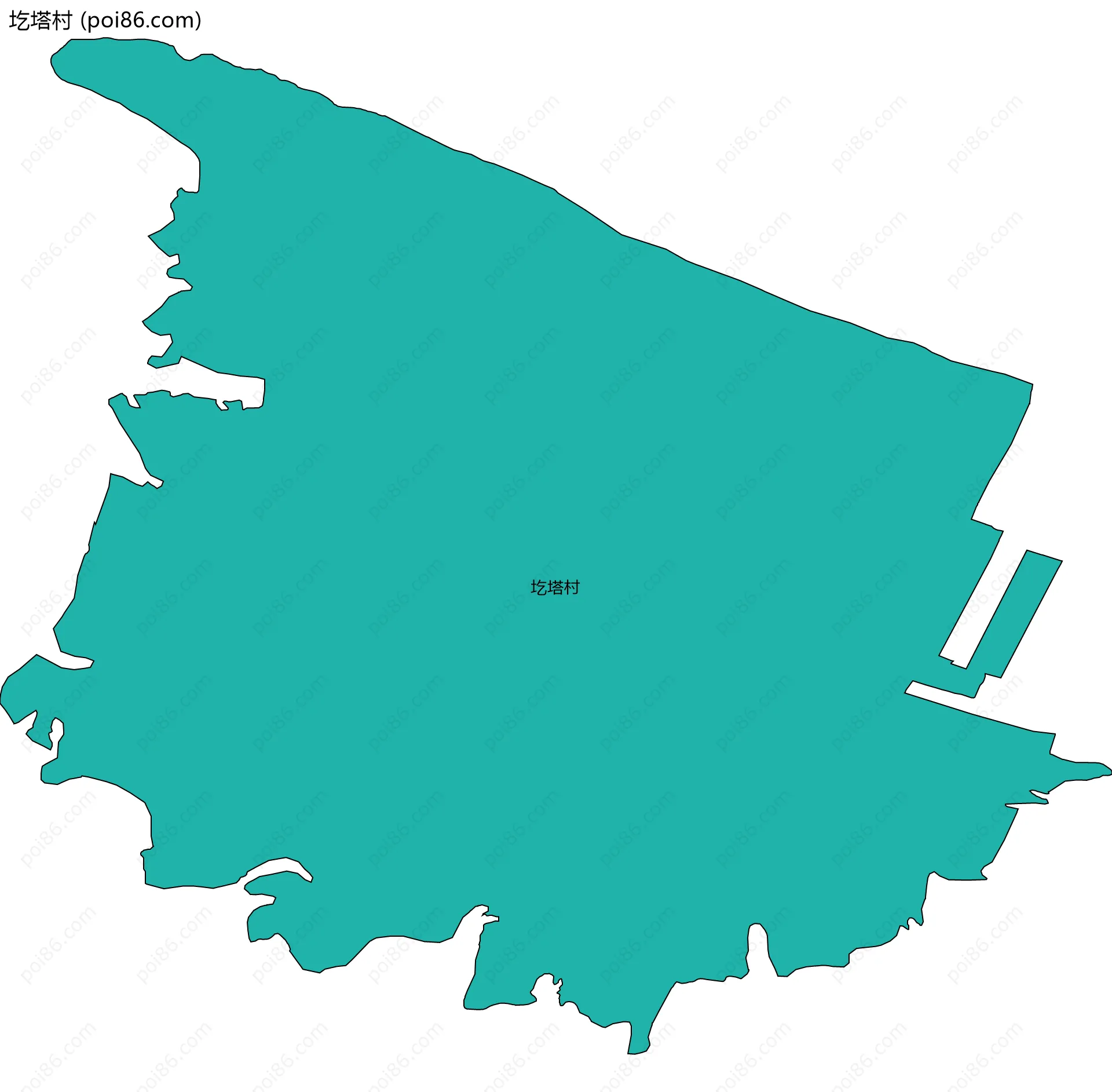 圪塔村边界地图