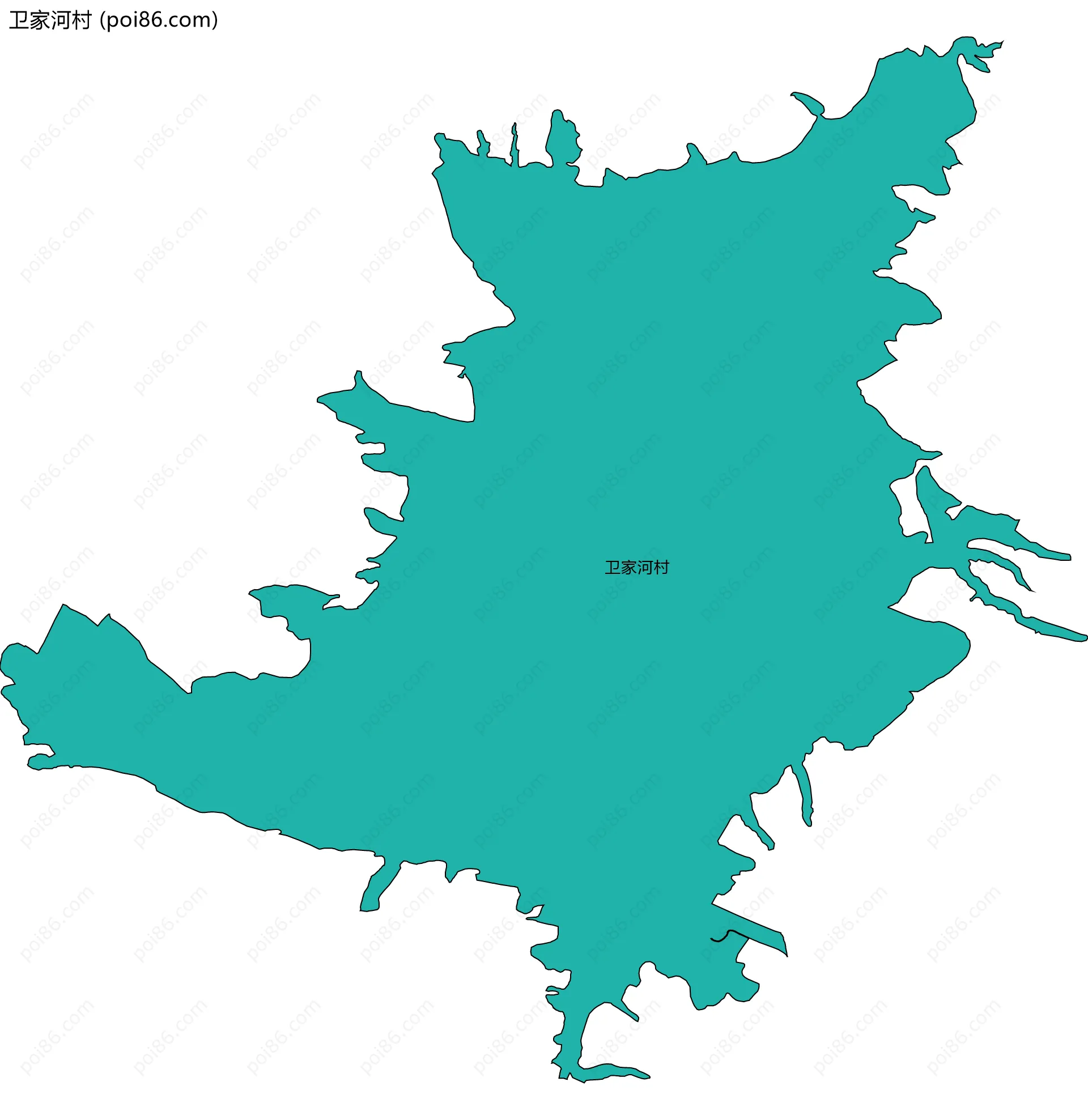 卫家河村边界地图