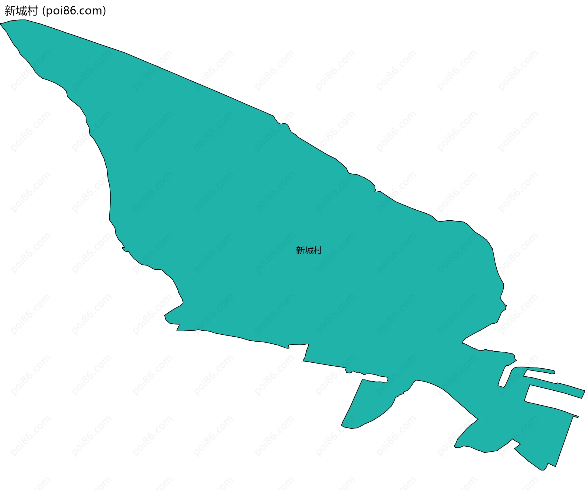 新城村边界地图
