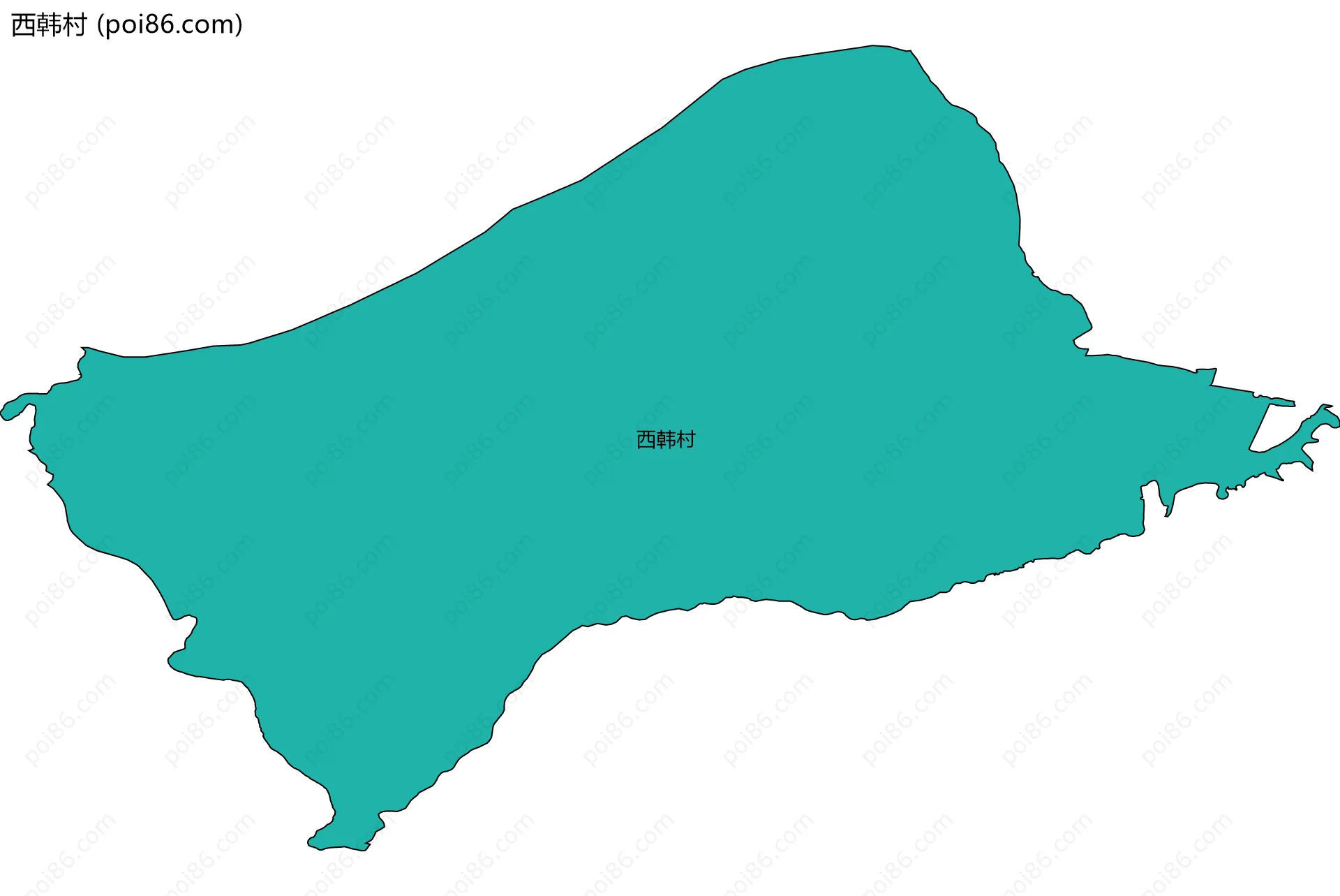西韩村边界地图