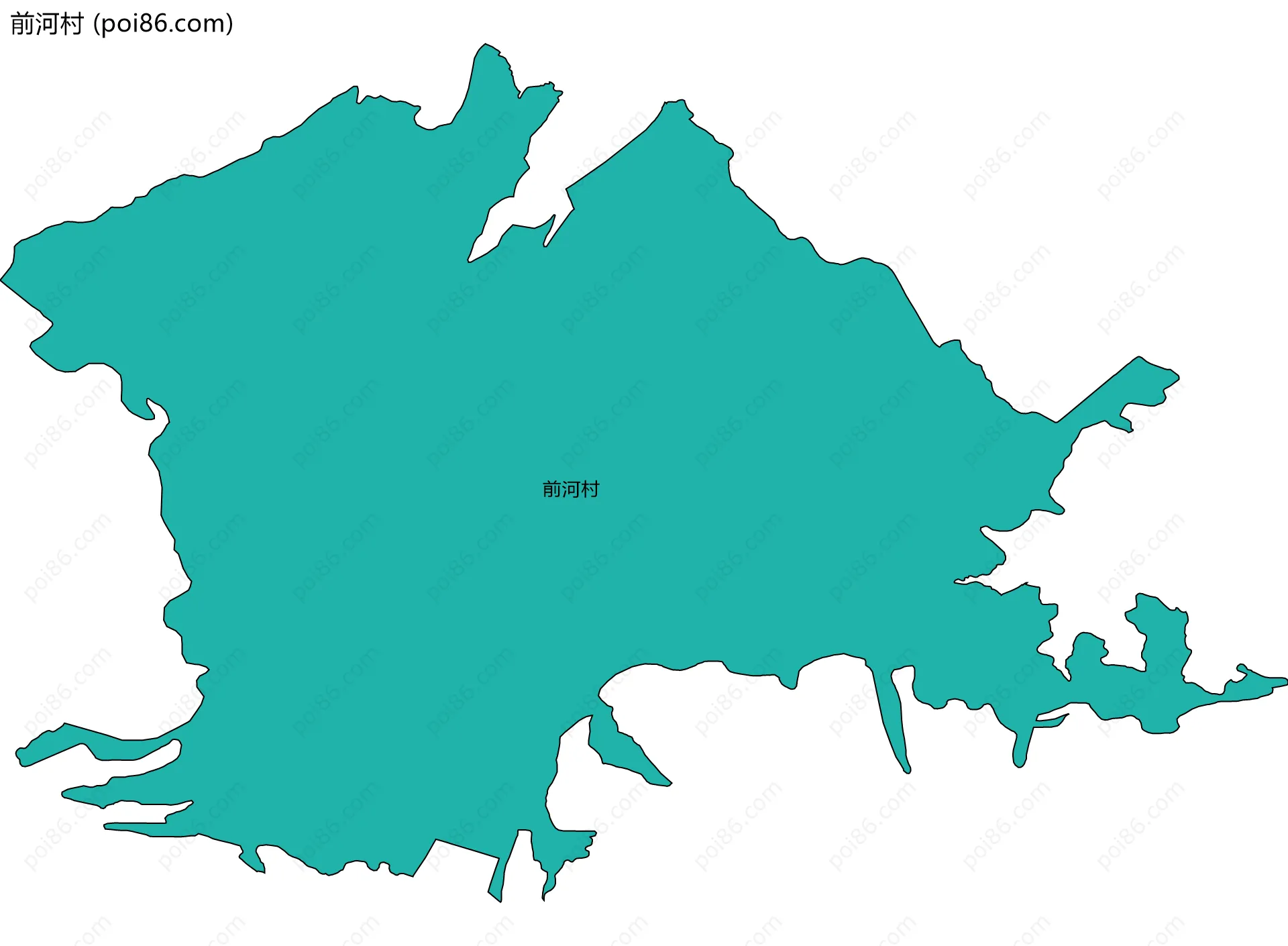 前河村边界地图