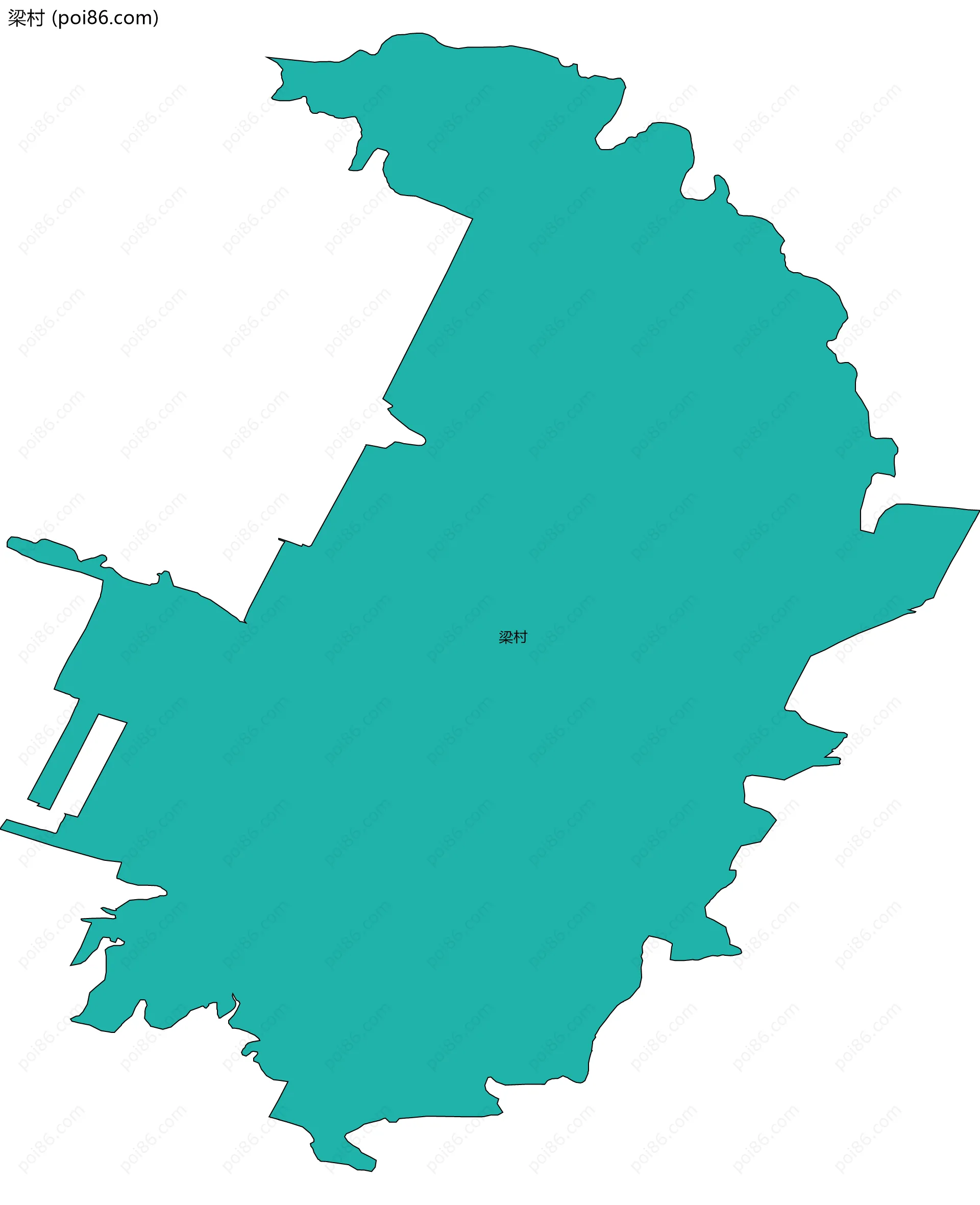 梁村边界地图