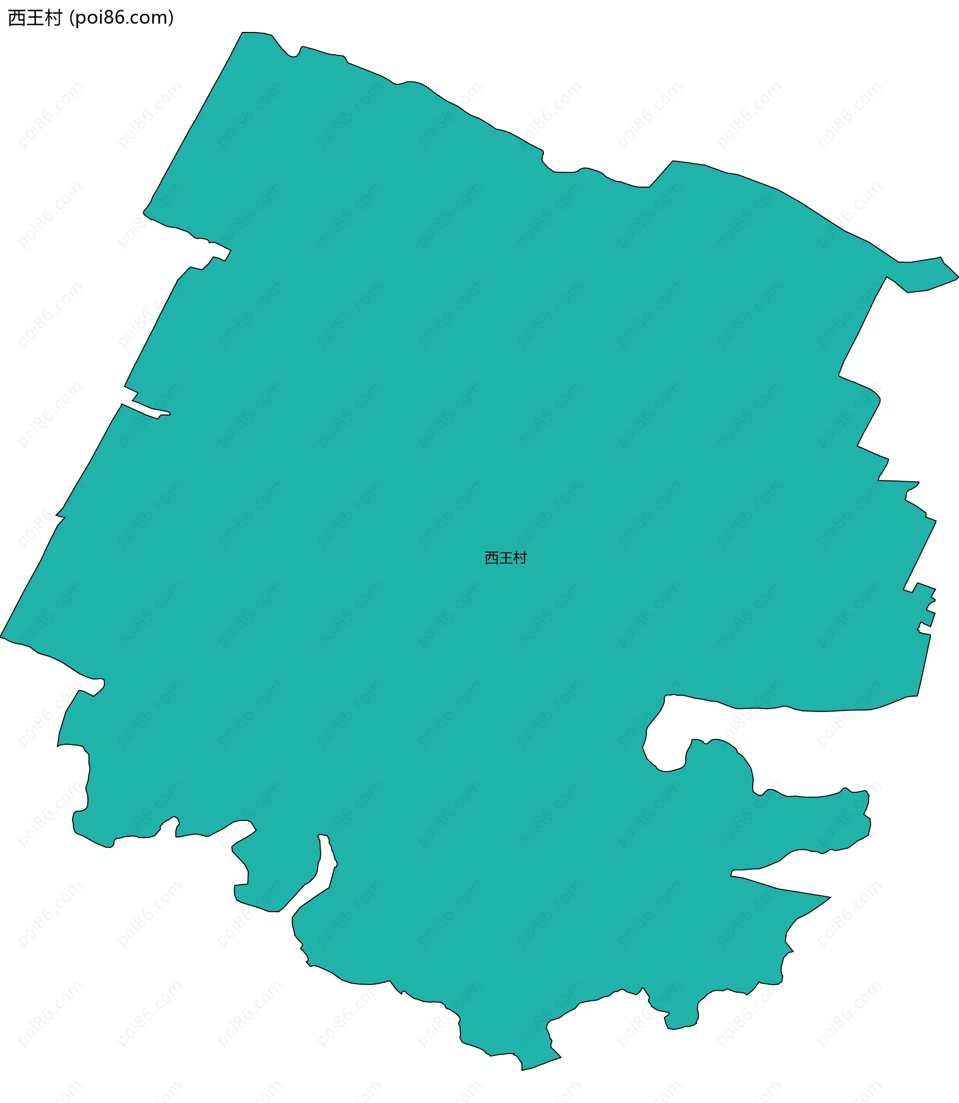 西王村边界地图