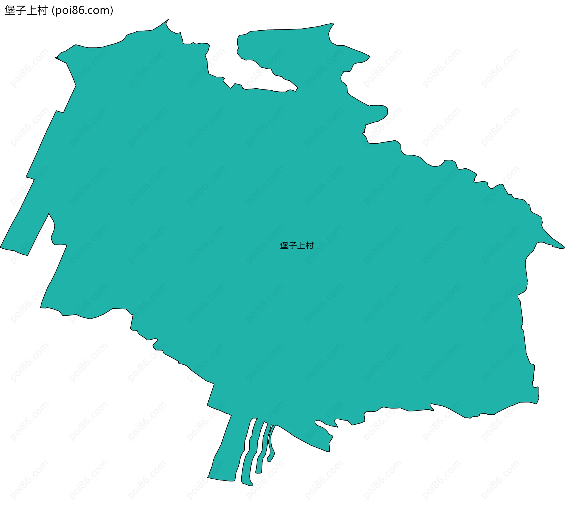 堡子上村边界地图