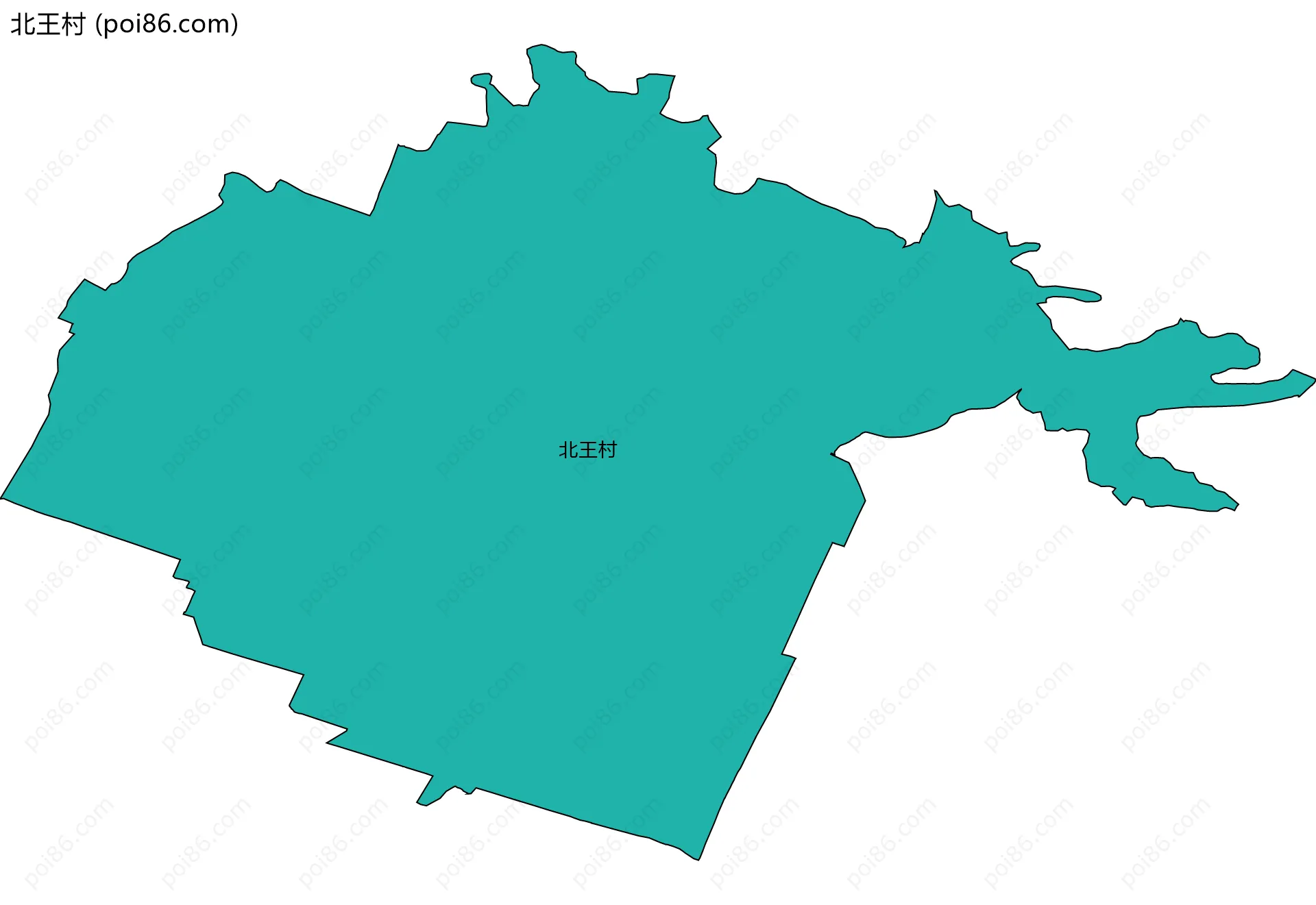 北王村边界地图