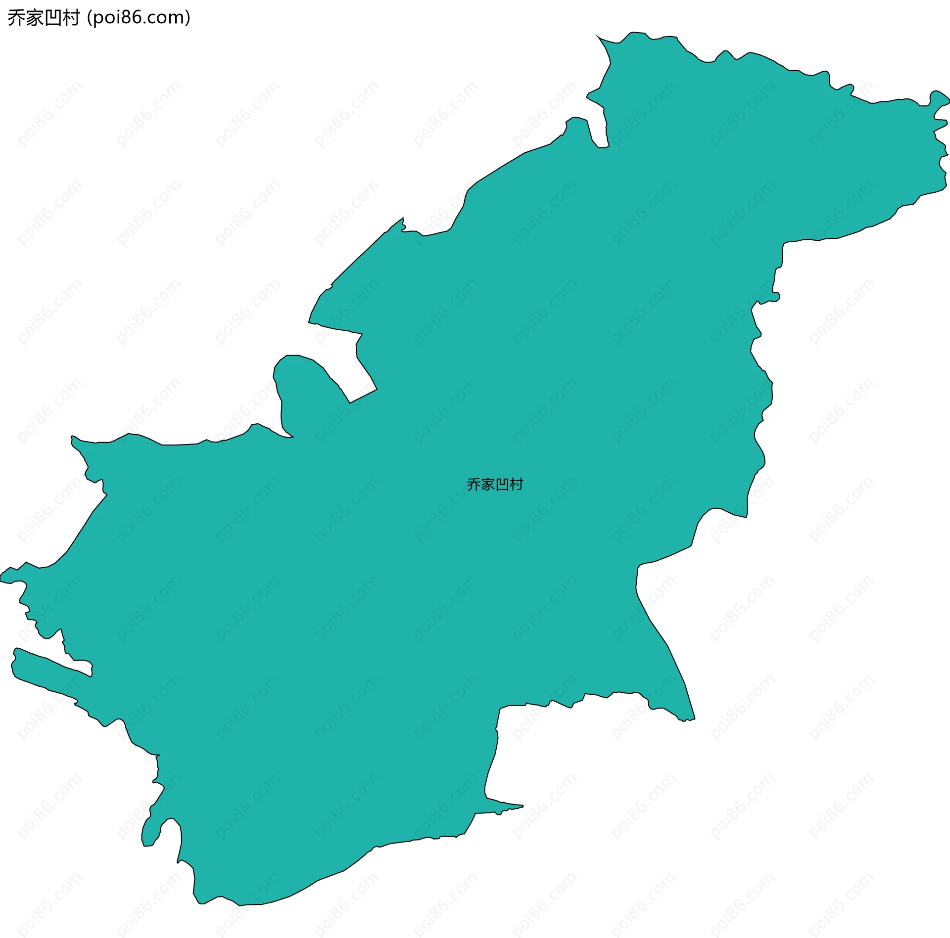 乔家凹村边界地图