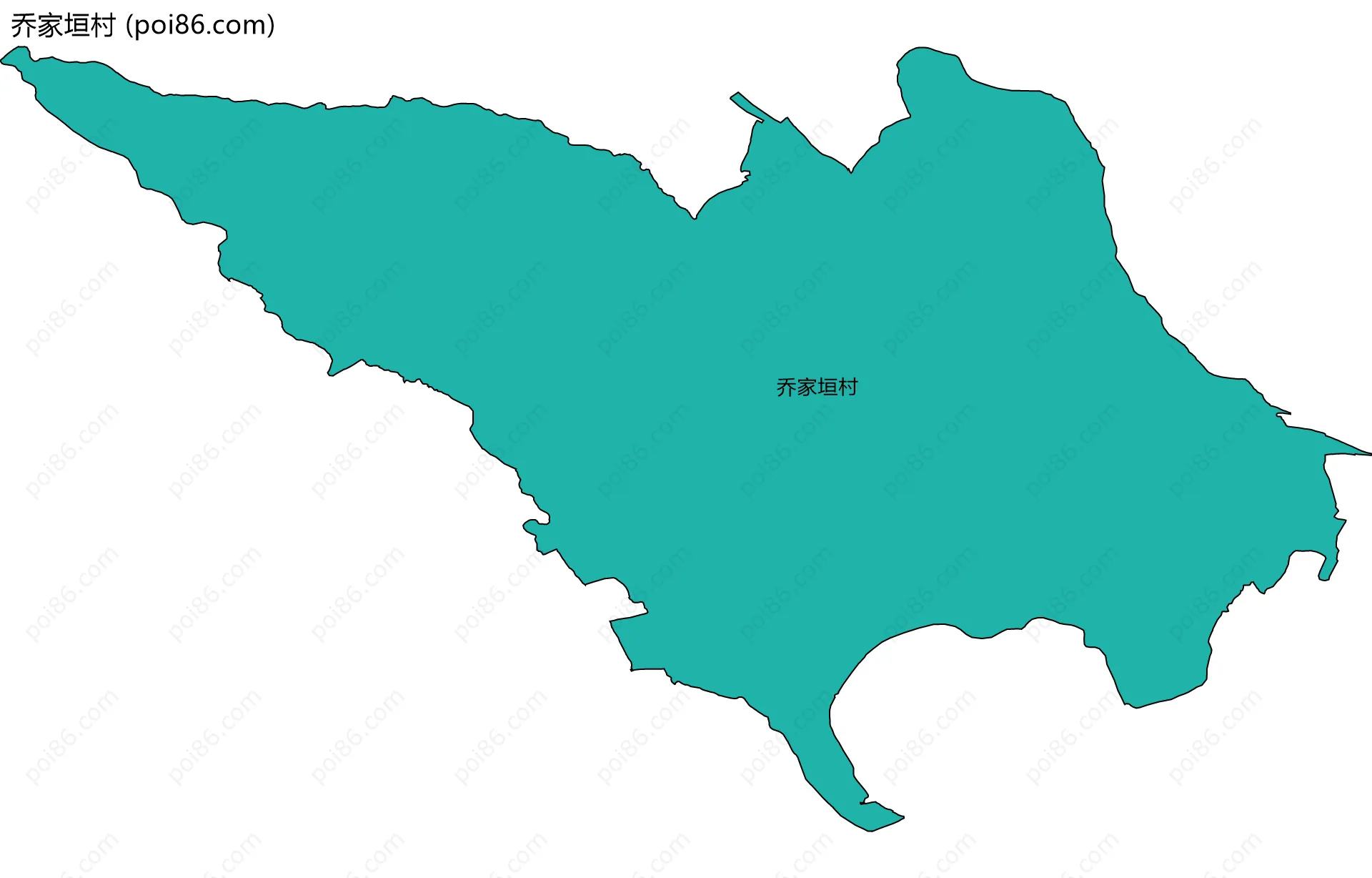 乔家垣村边界地图