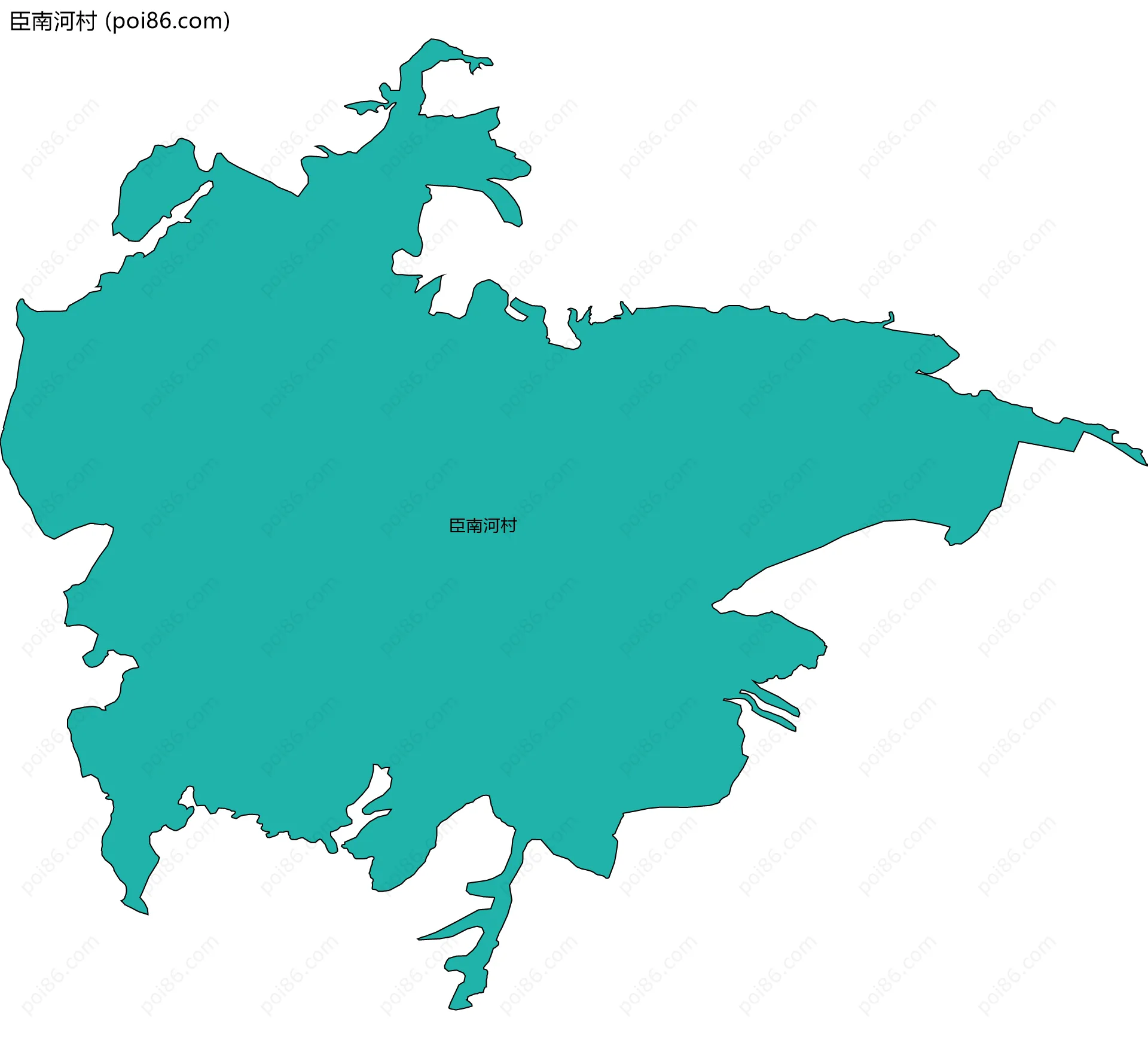 臣南河村边界地图