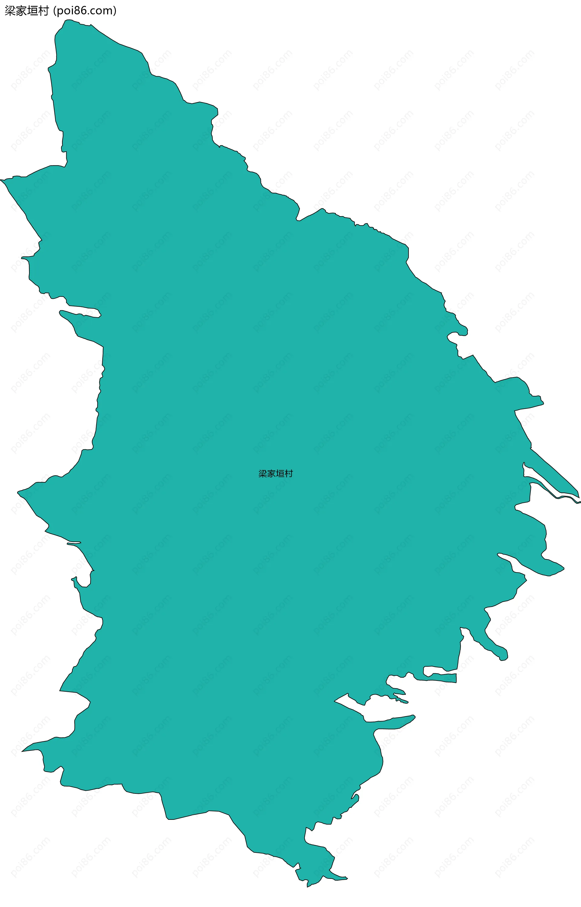 梁家垣村边界地图