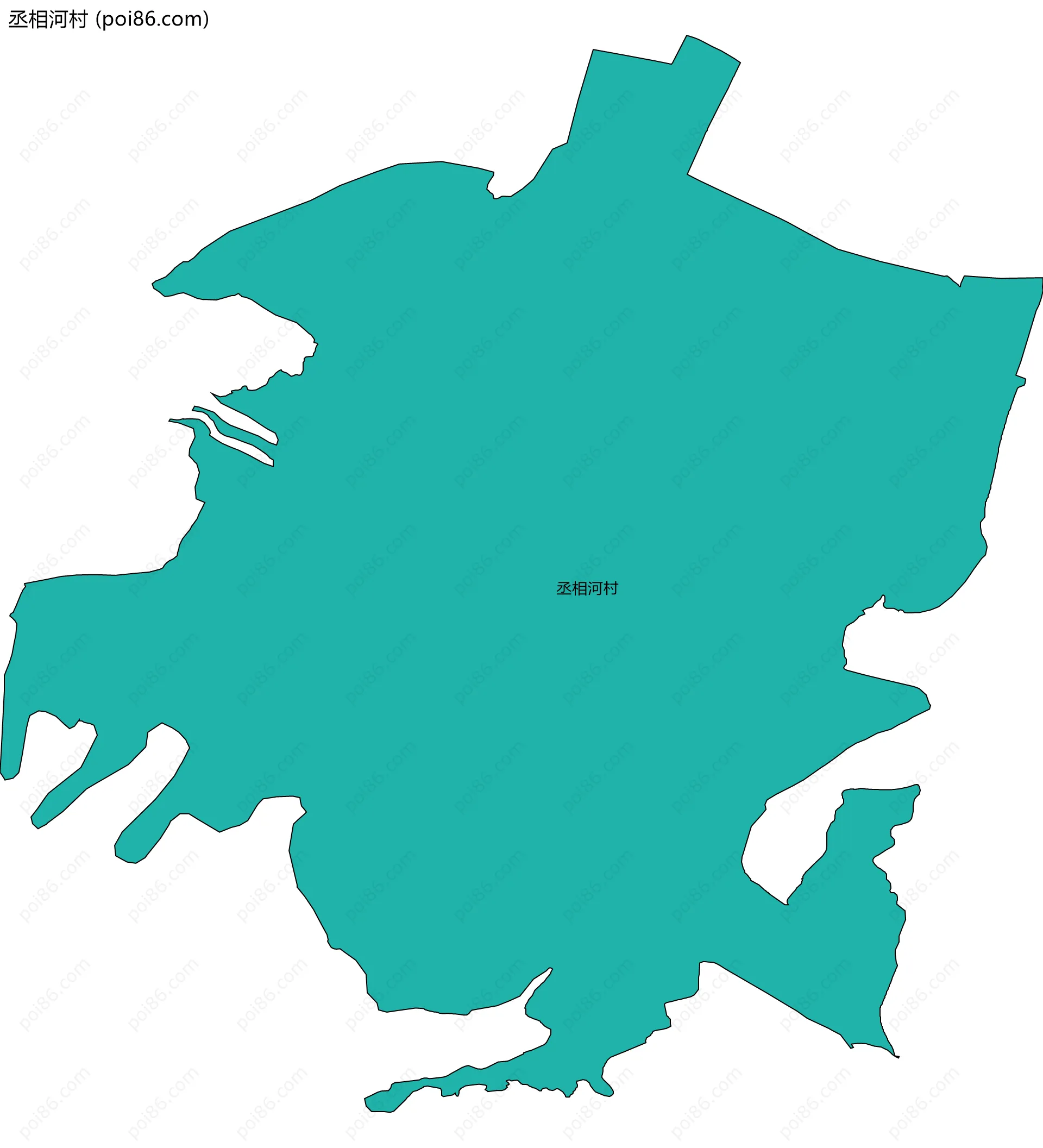 丞相河村边界地图