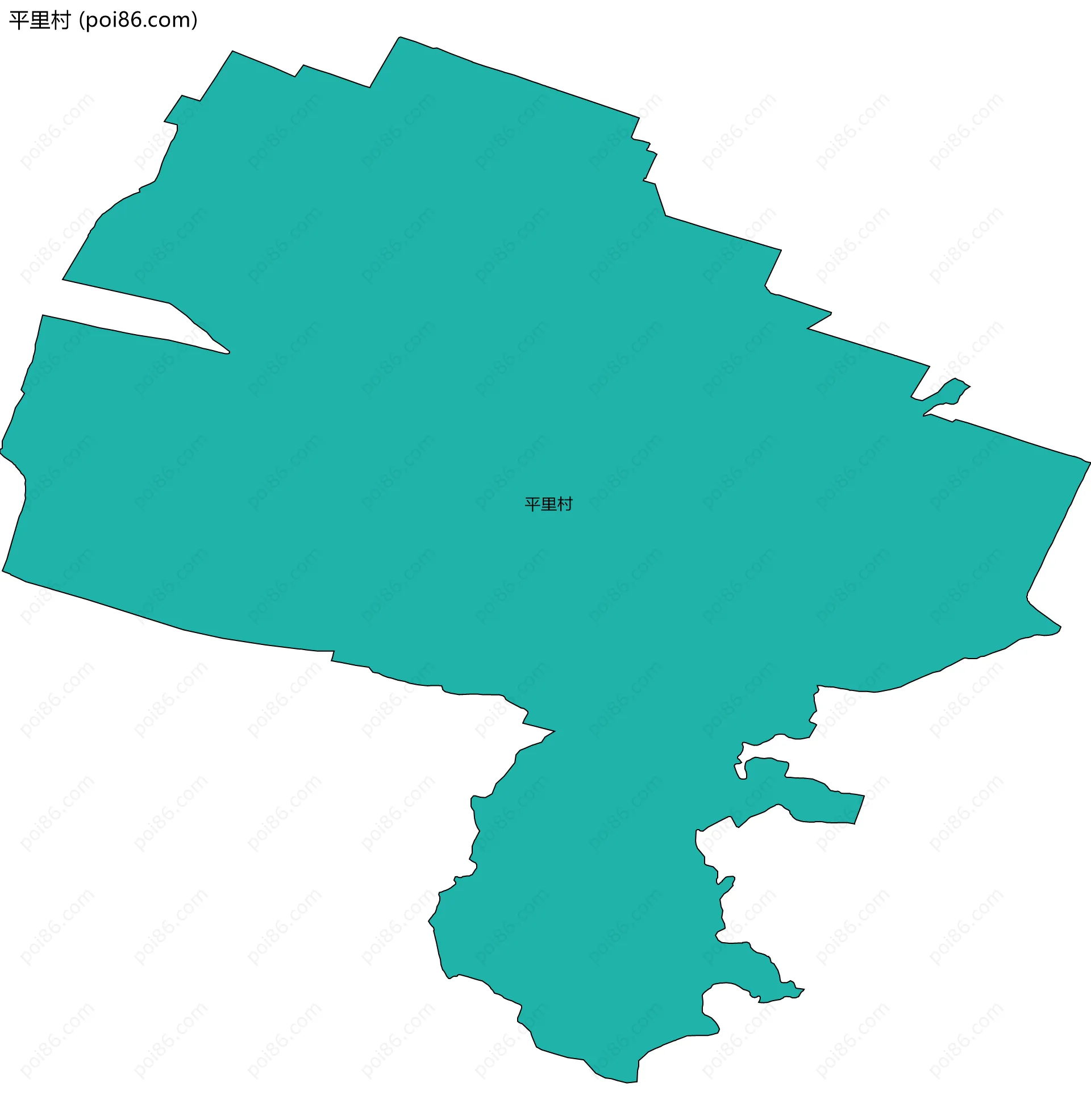 平里村边界地图