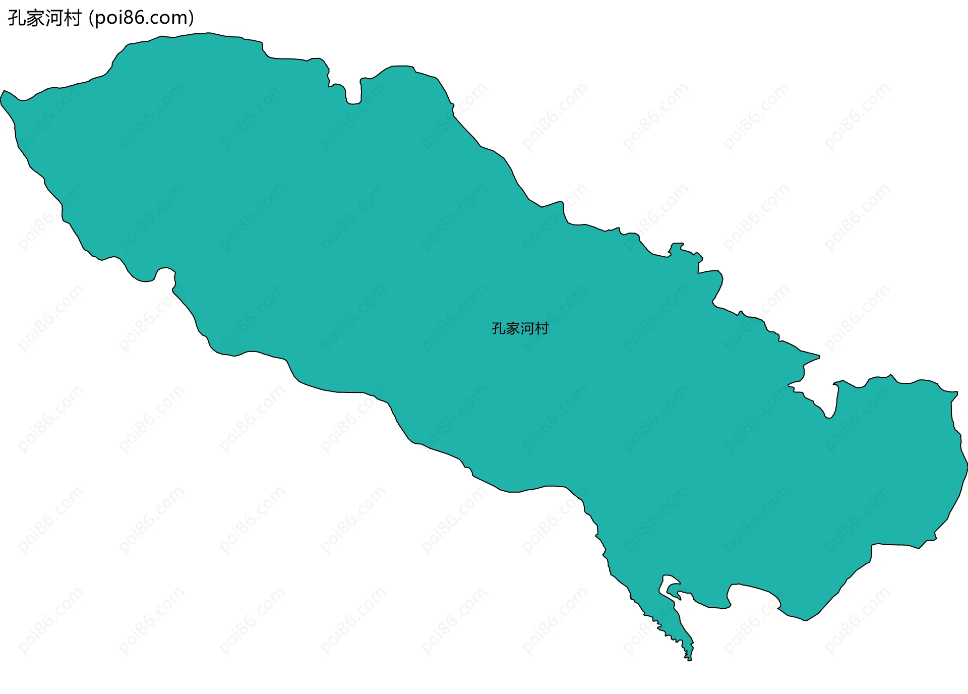 孔家河村边界地图