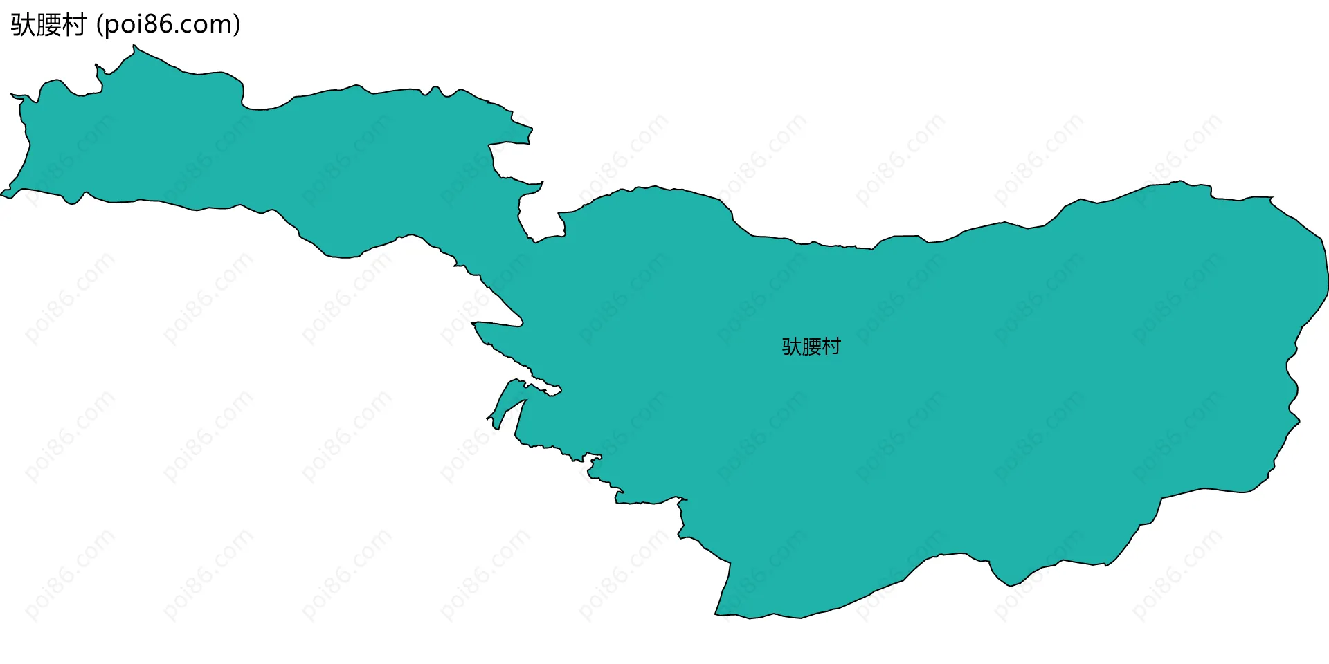 驮腰村边界地图