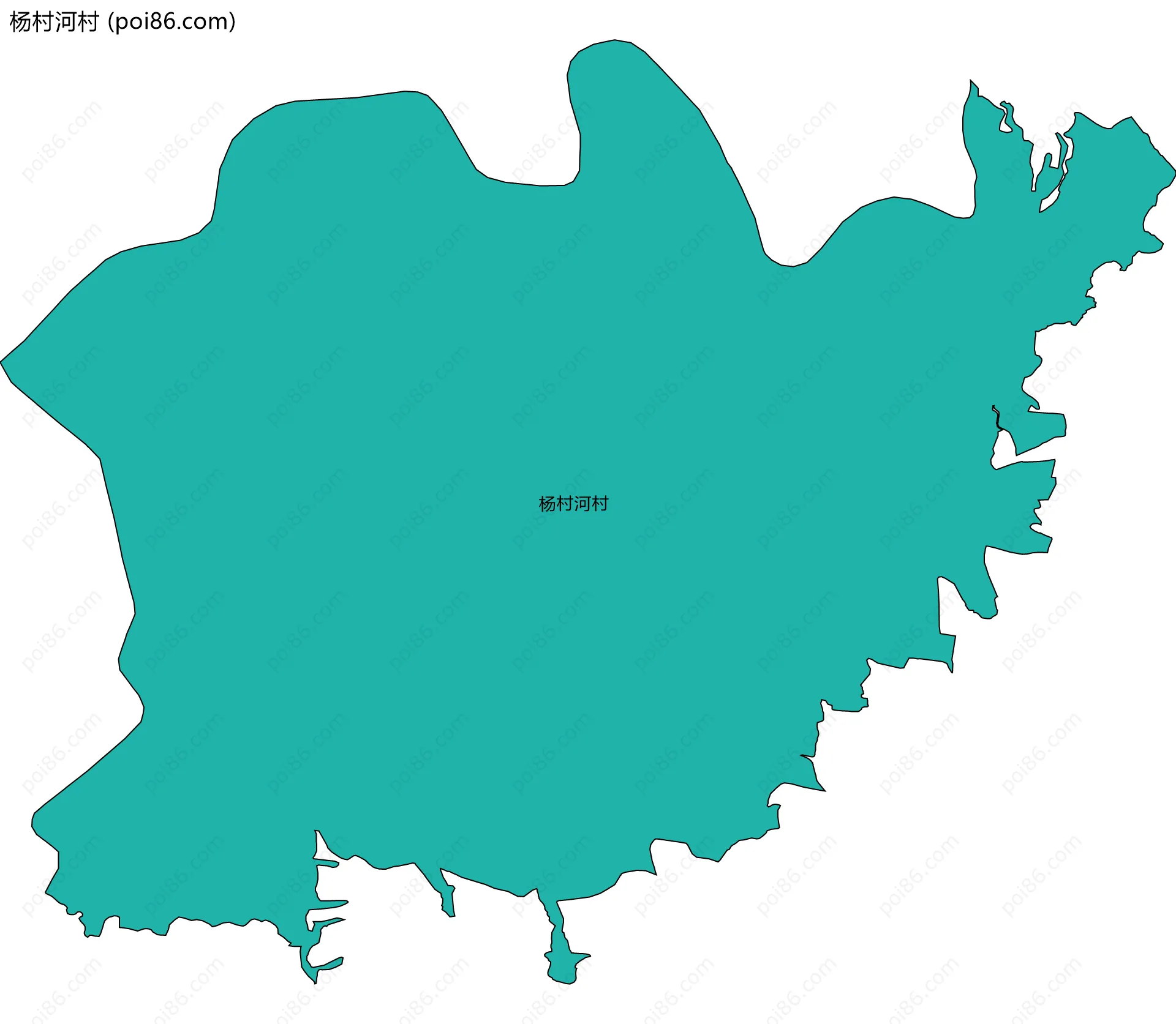 杨村河村边界地图