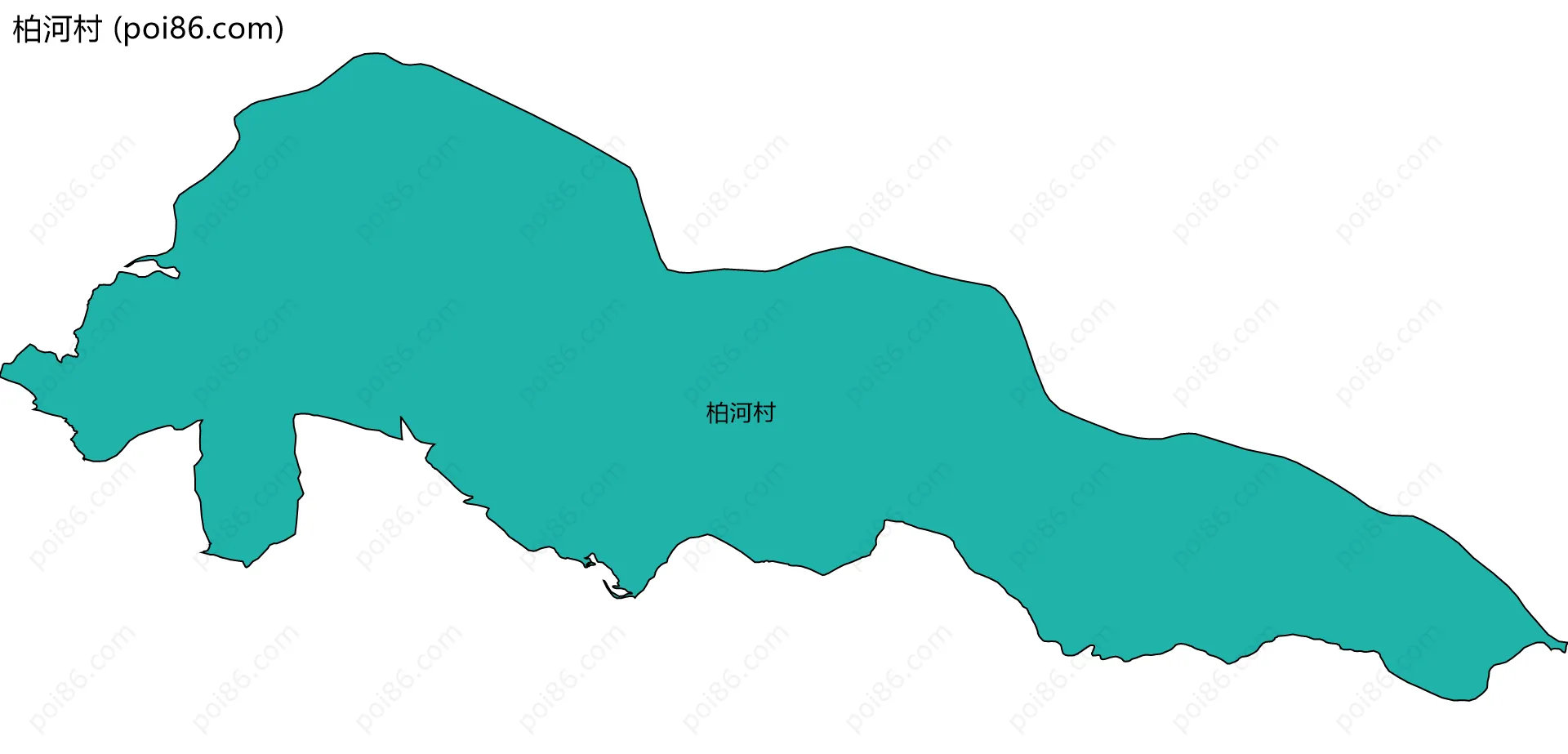 柏河村边界地图