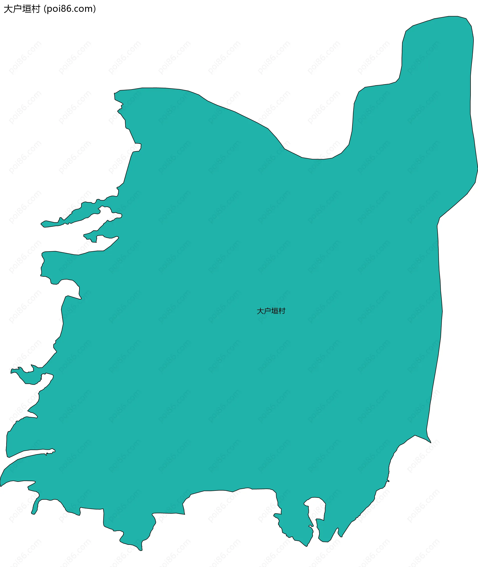 大户垣村边界地图