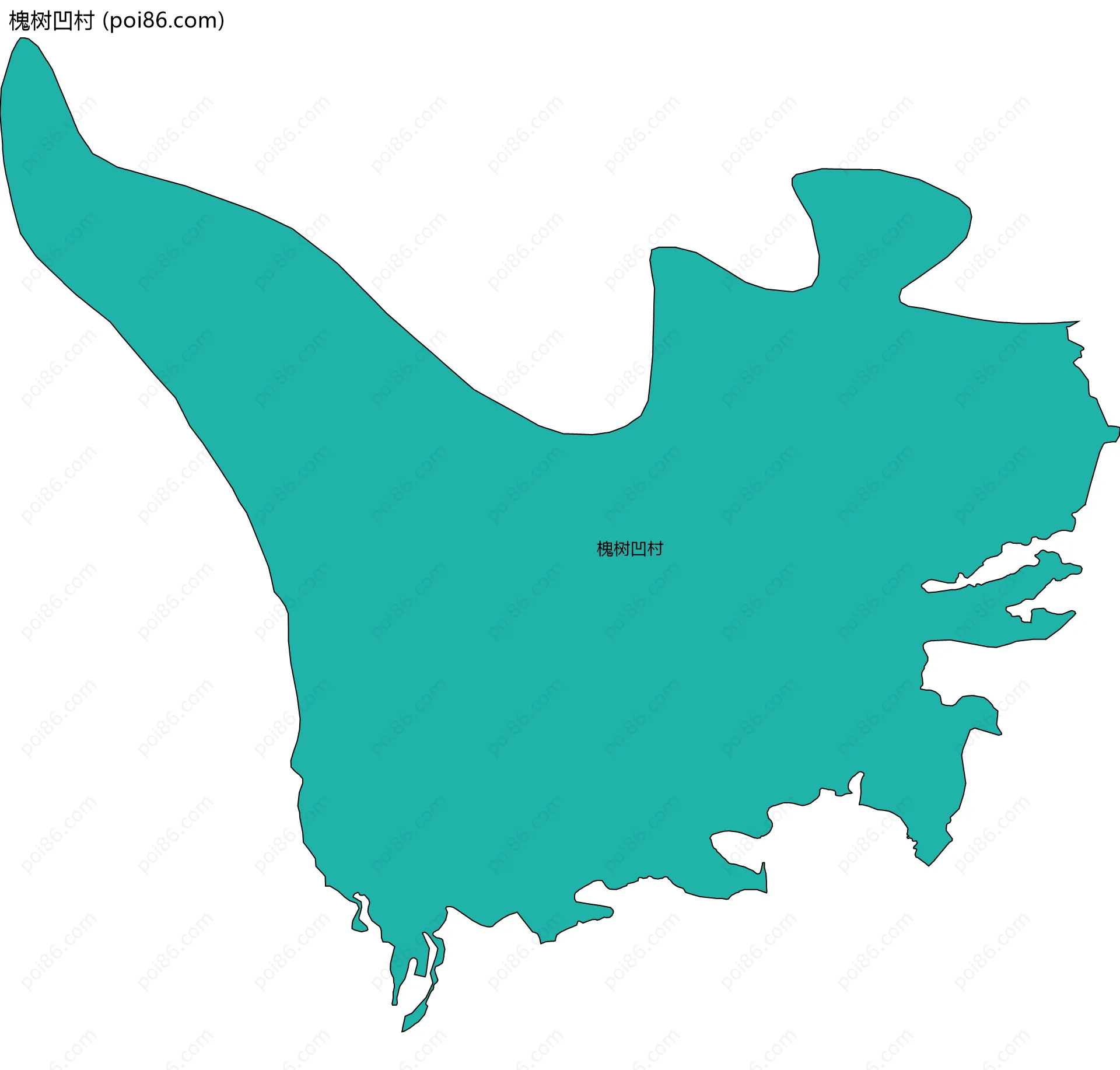 槐树凹村边界地图