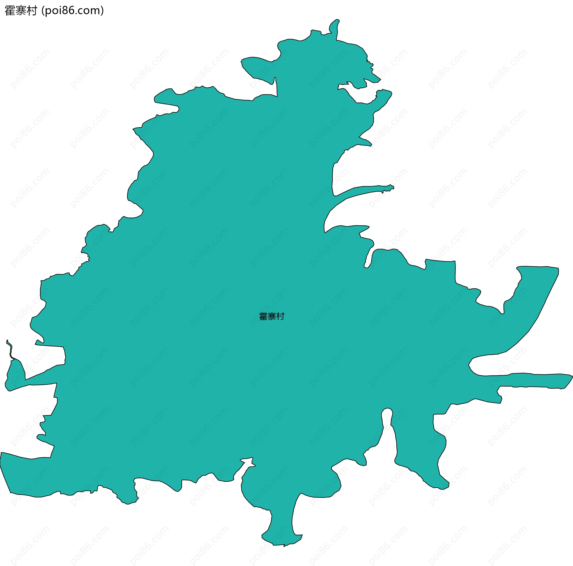 霍寨村边界地图