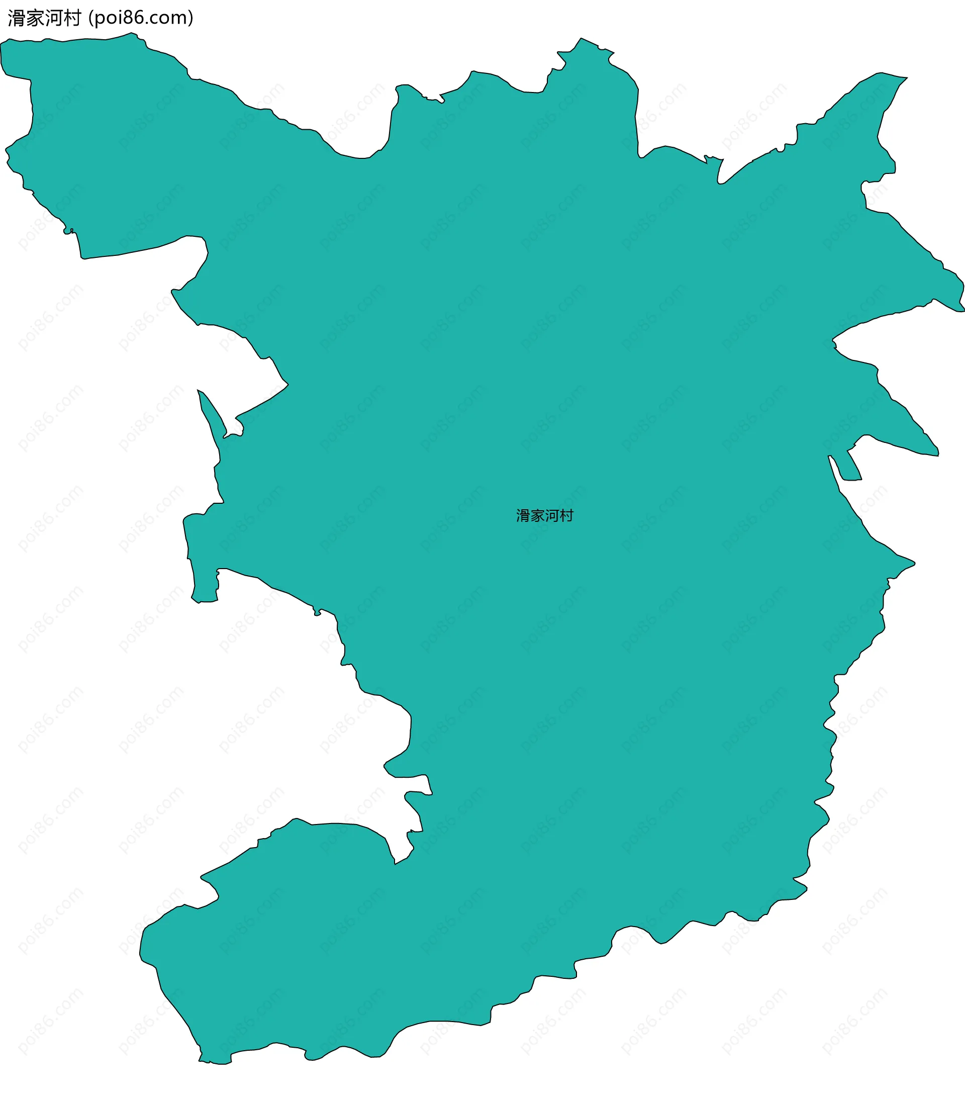 滑家河村边界地图