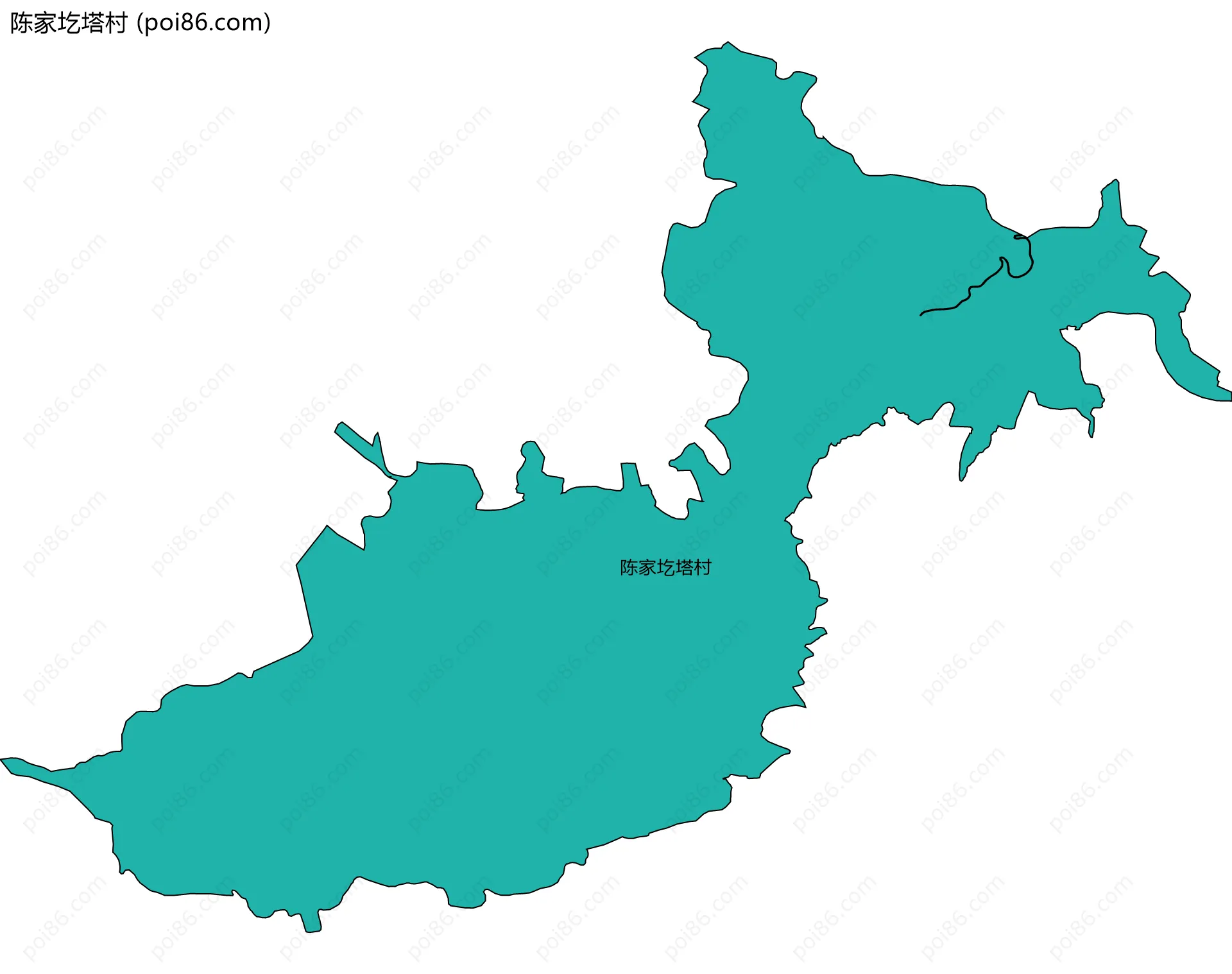 陈家圪塔村边界地图