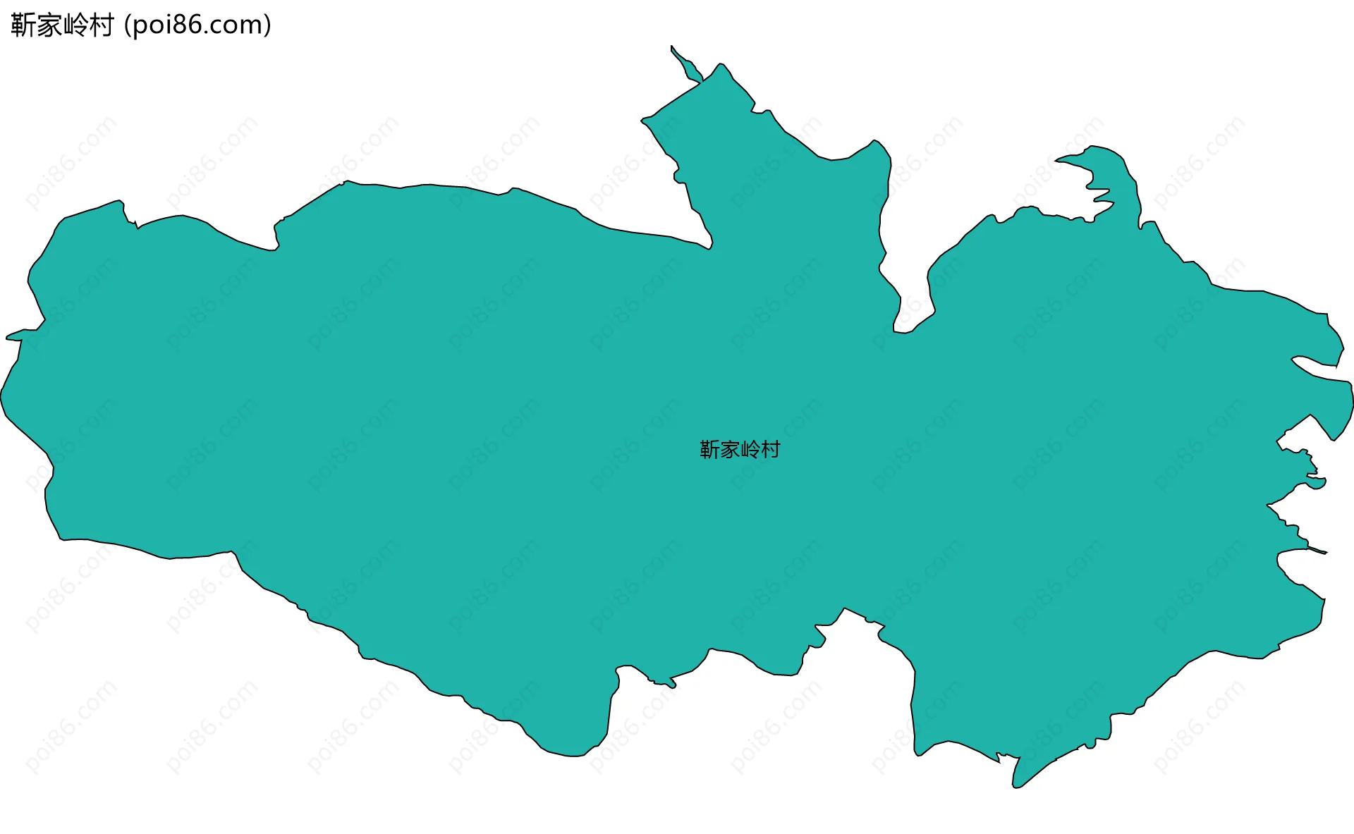 靳家岭村边界地图