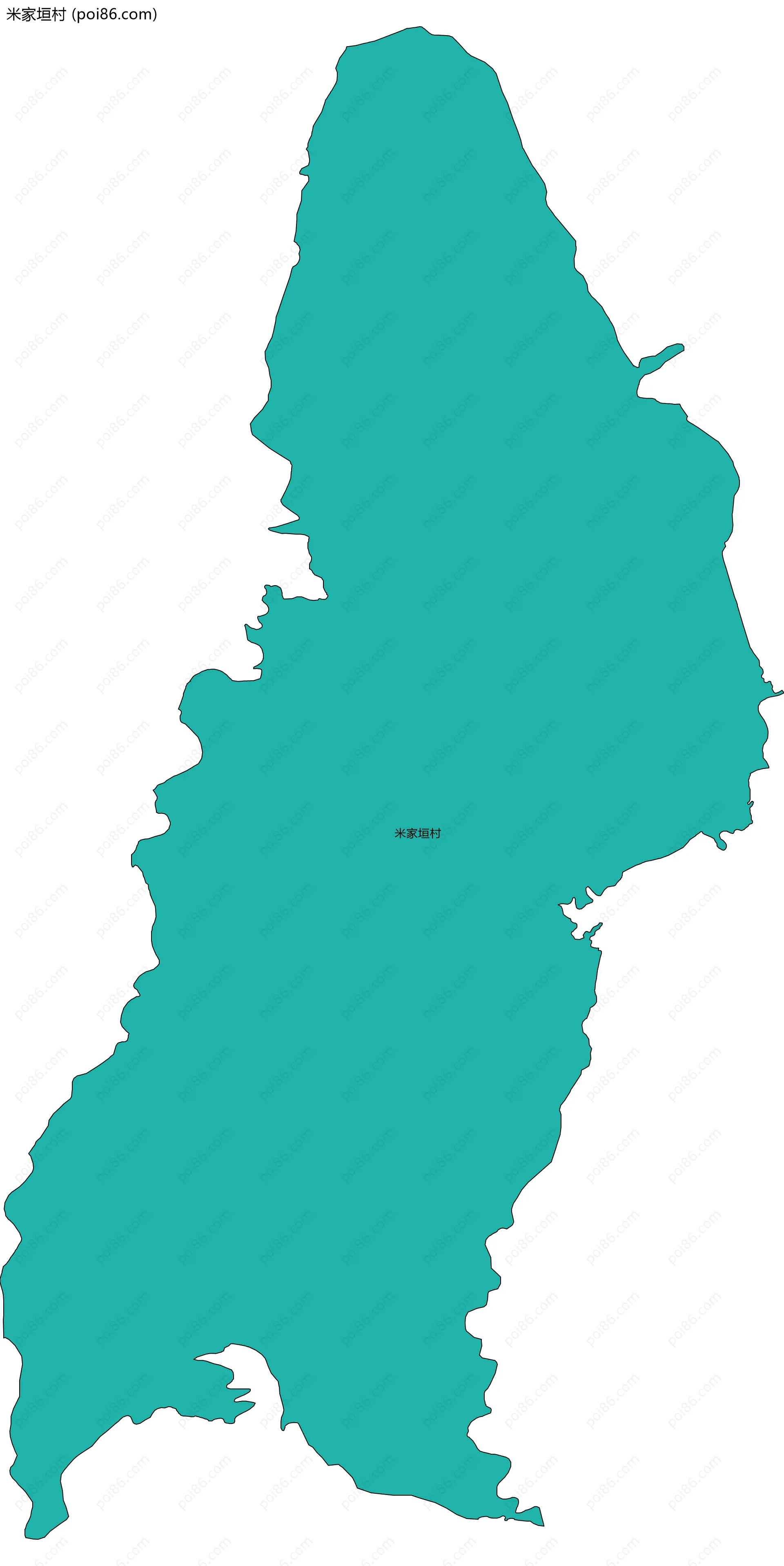 米家垣村边界地图