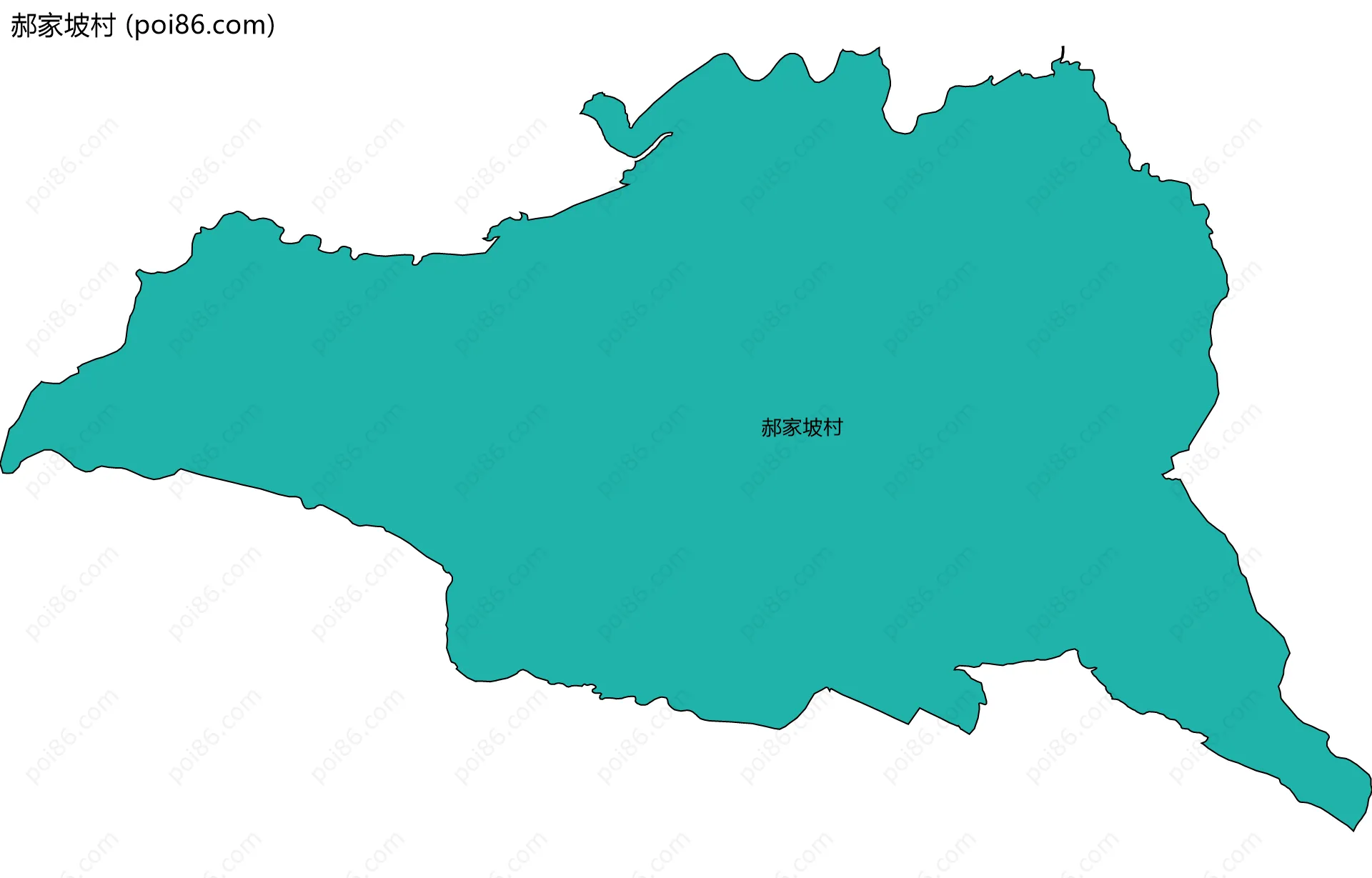 郝家坡村边界地图