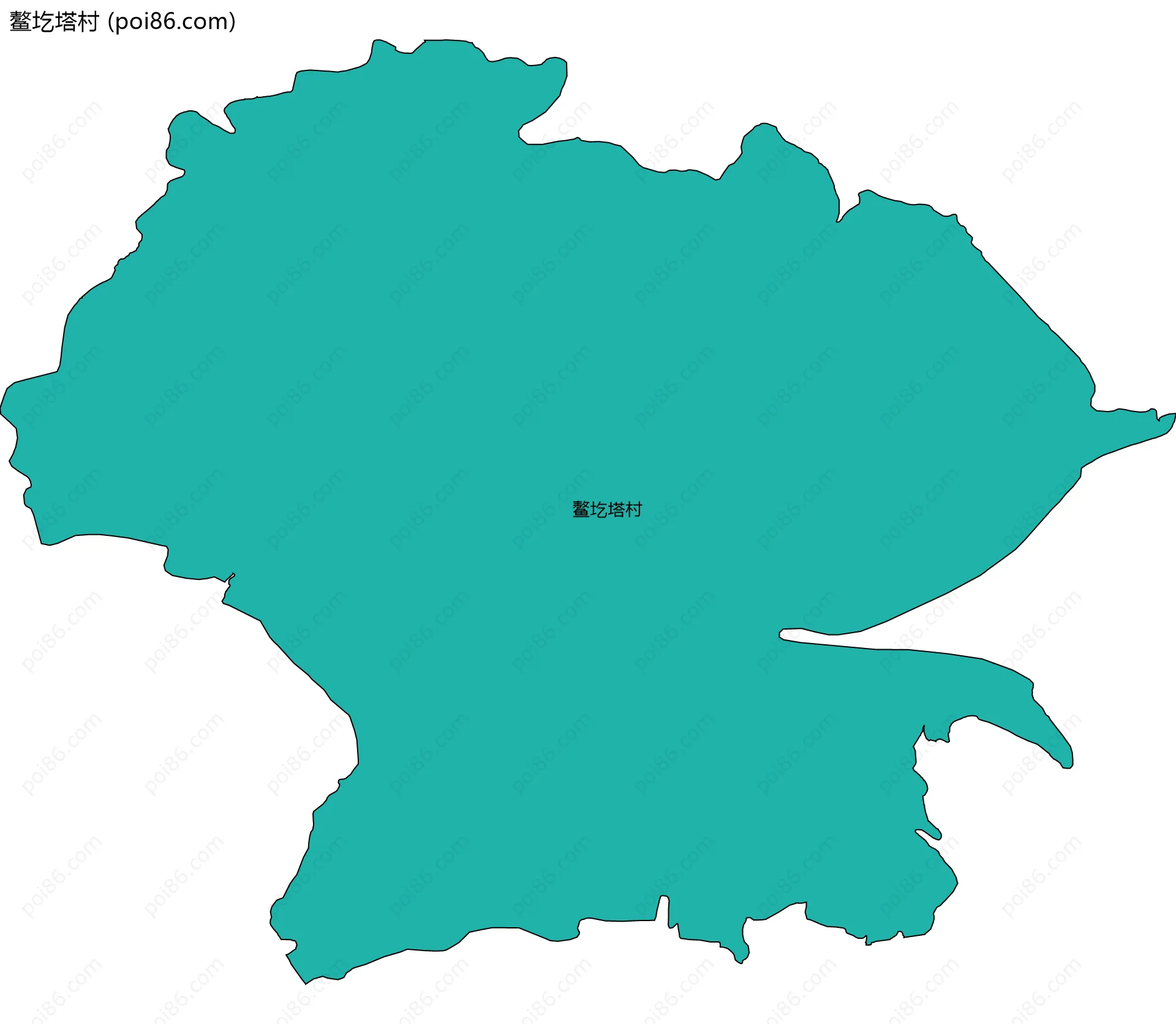 鳌圪塔村边界地图