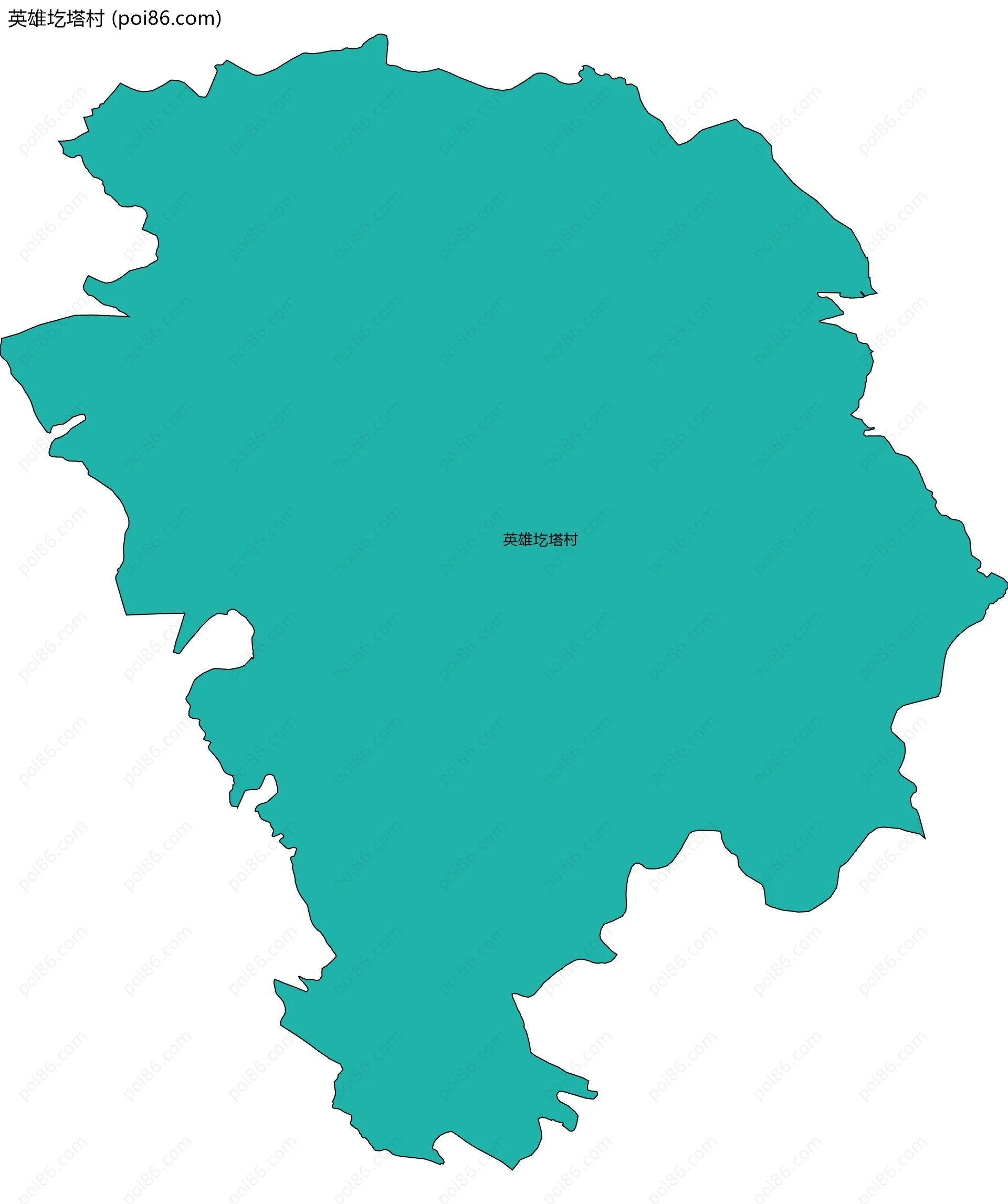 英雄圪塔村边界地图