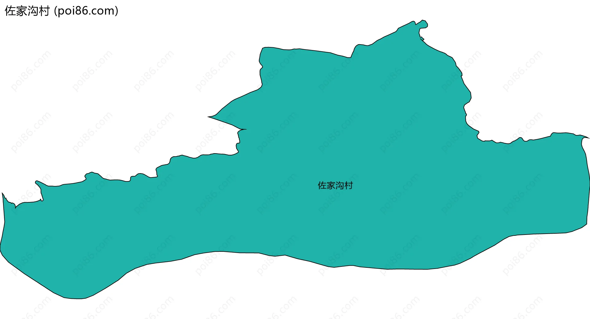 佐家沟村边界地图