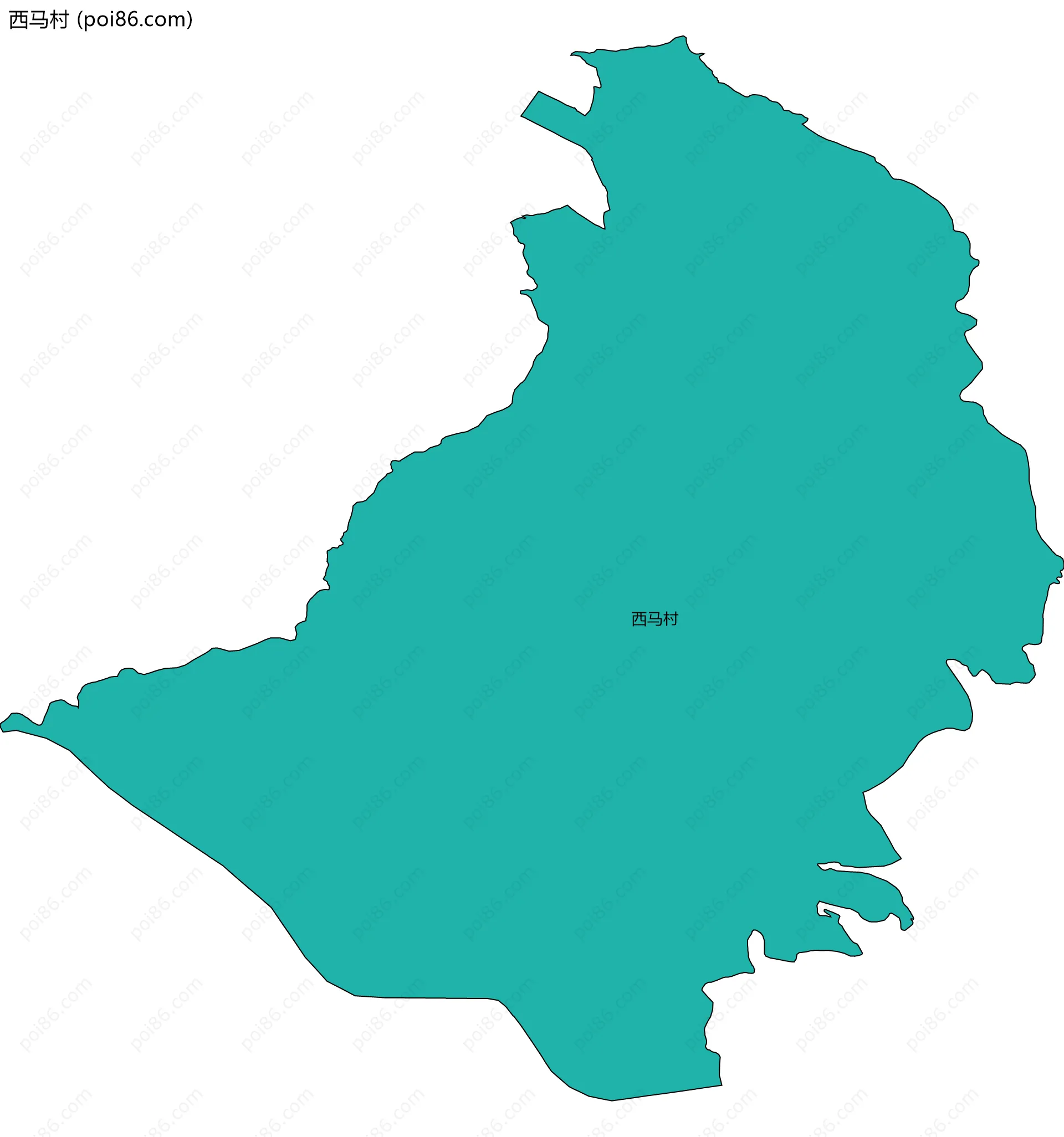 西马村边界地图