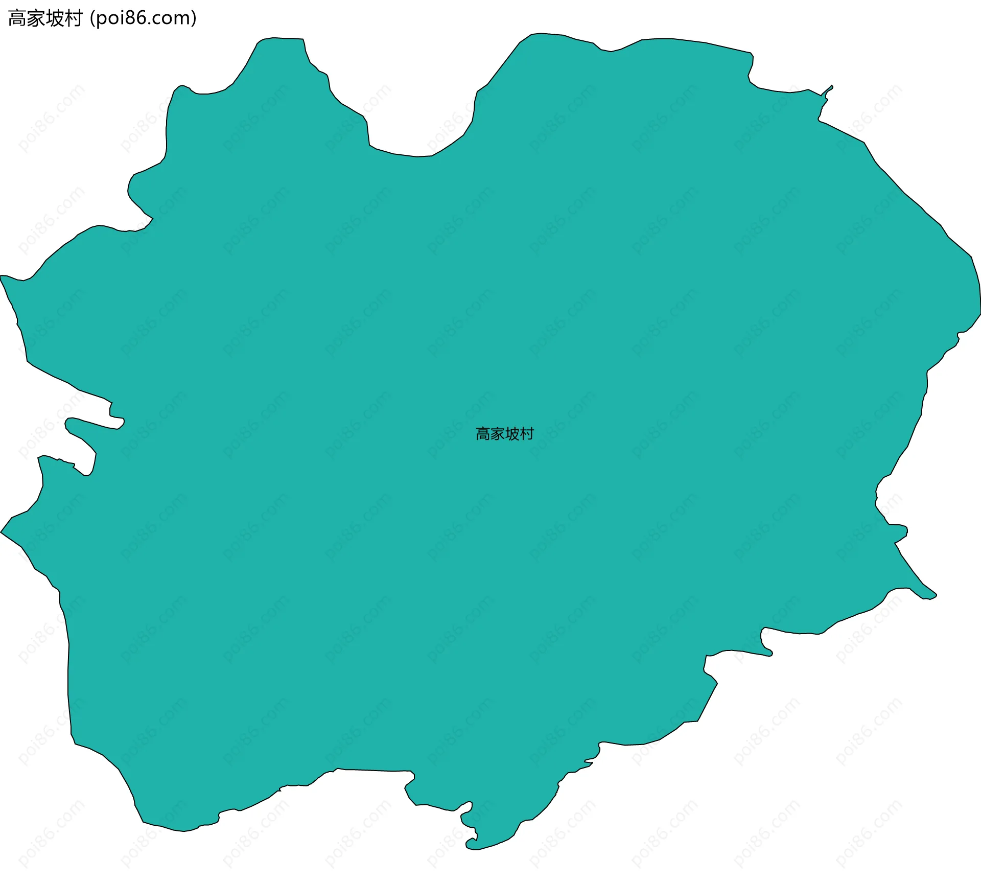 高家坡村边界地图