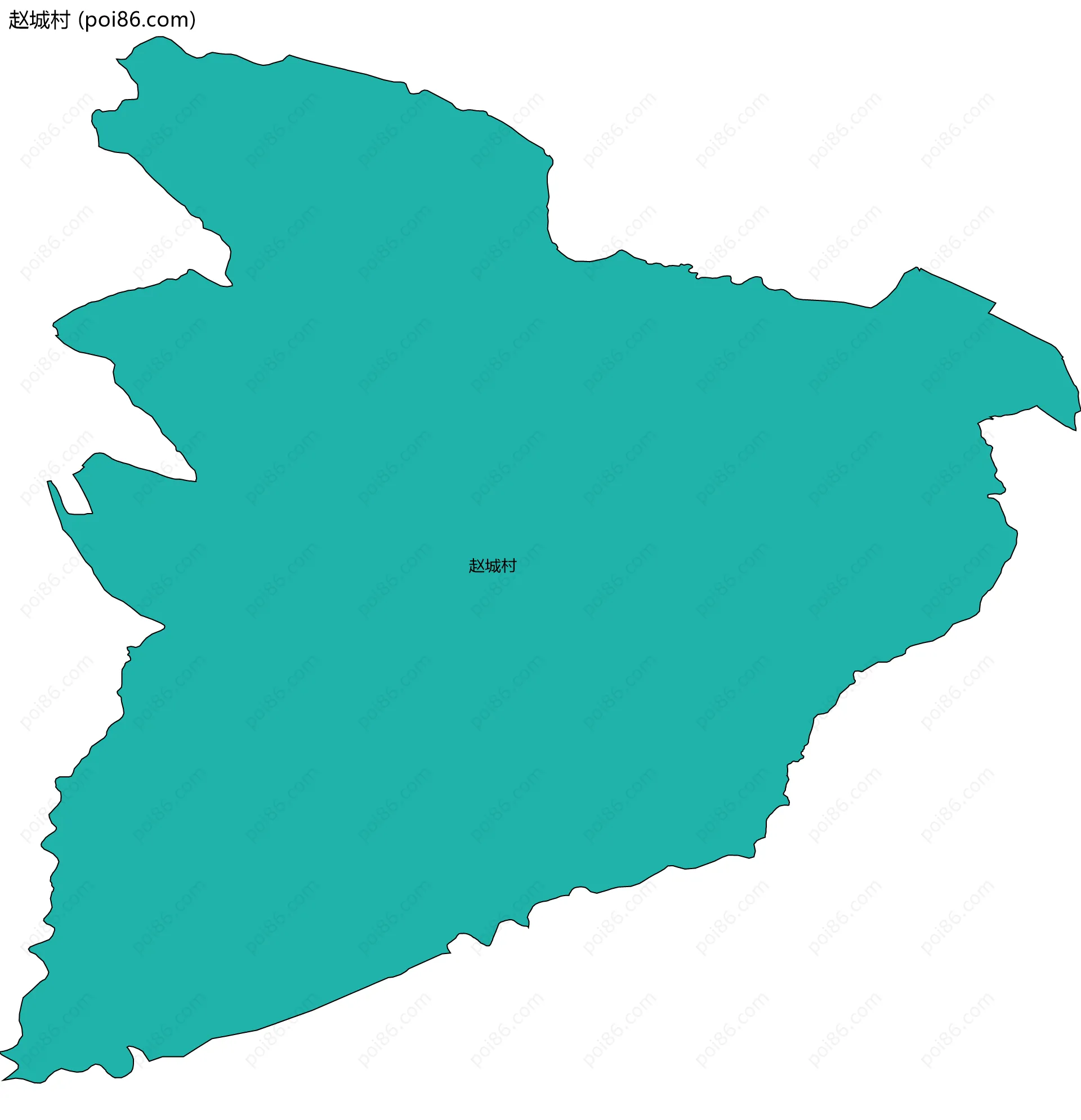 赵城村边界地图