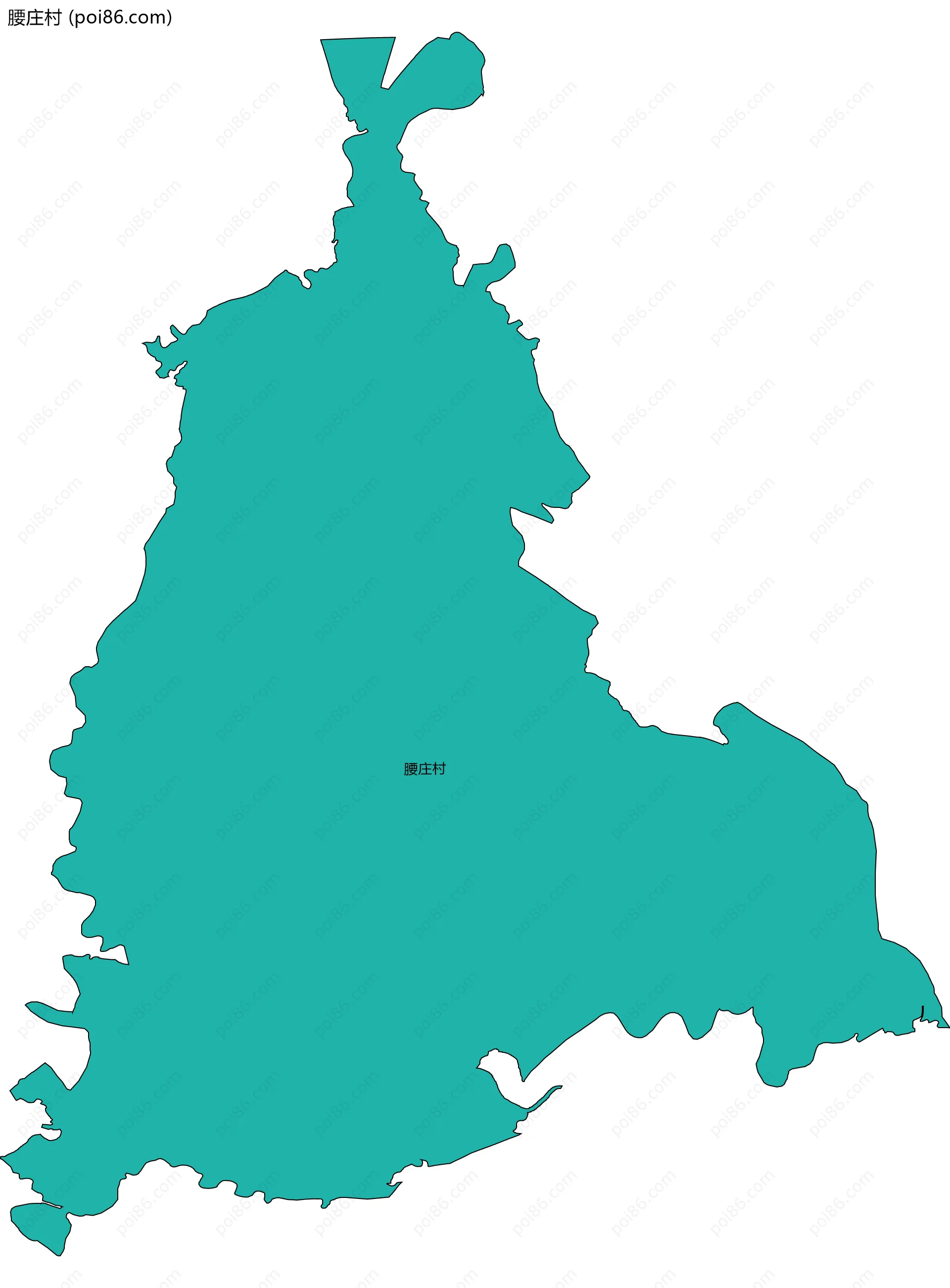 腰庄村边界地图