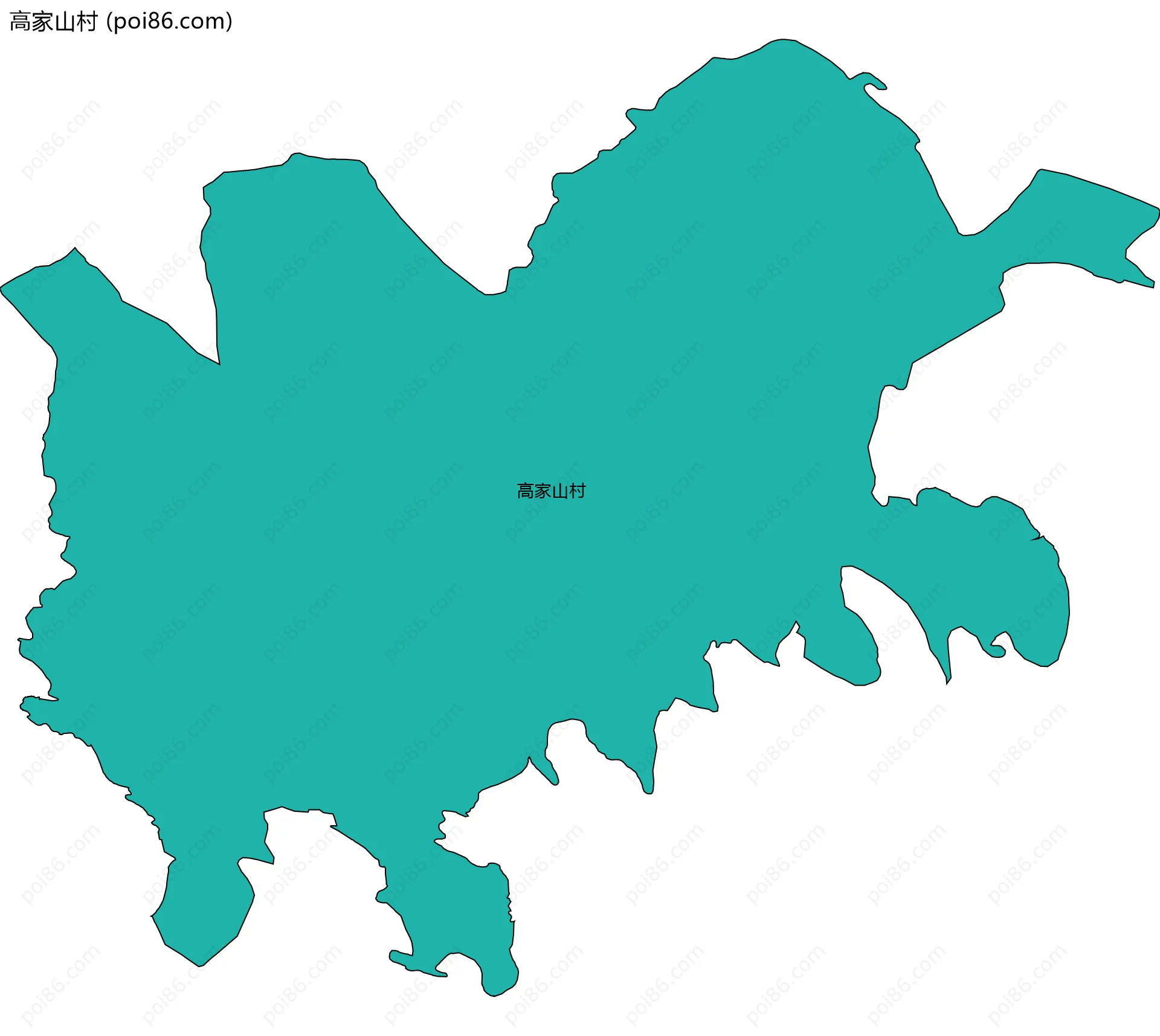 高家山村边界地图